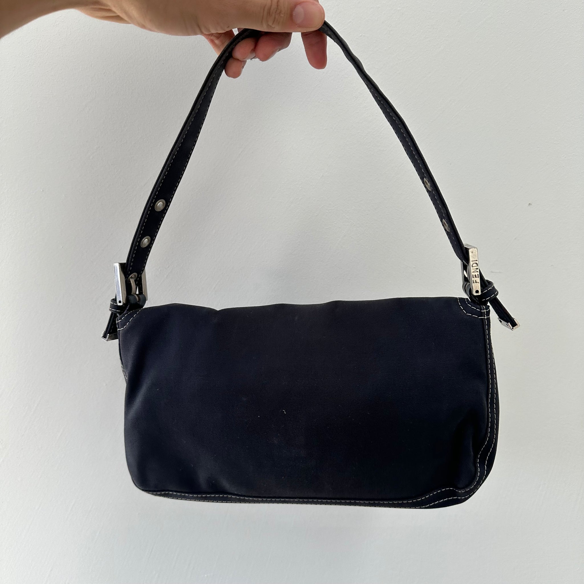 Fendi Denim Blue Baguette Bag