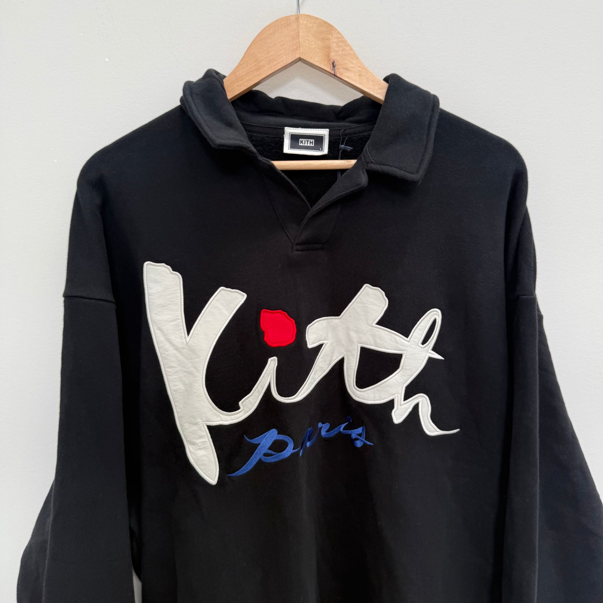 Kith Paris Exclusive Script Nelson Rugby Crew Black (Size L)