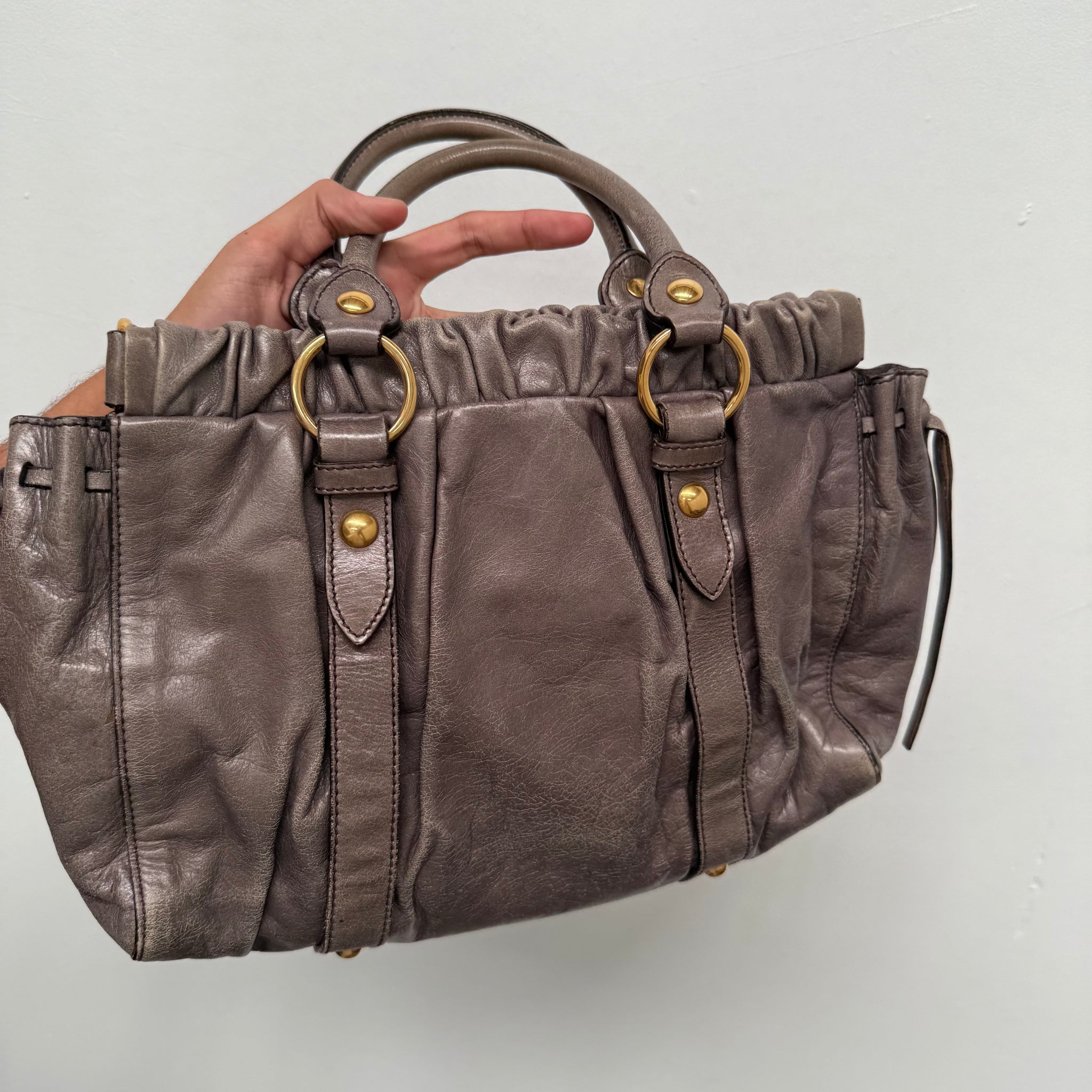 Miu Miu Vitello Leather Hand Bag