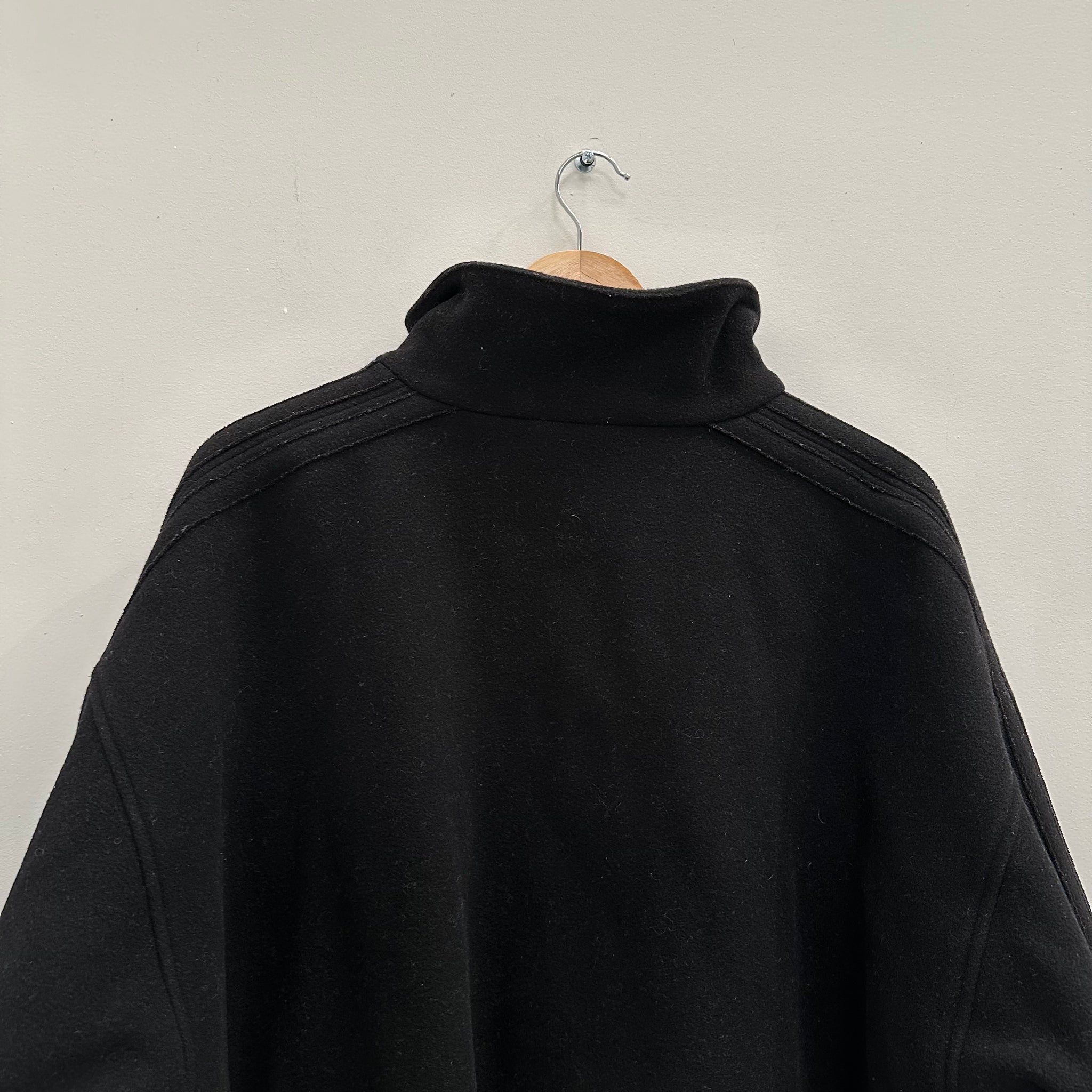 Balenciaga Wool Logo Padded Black Jacket (fits XL+)
