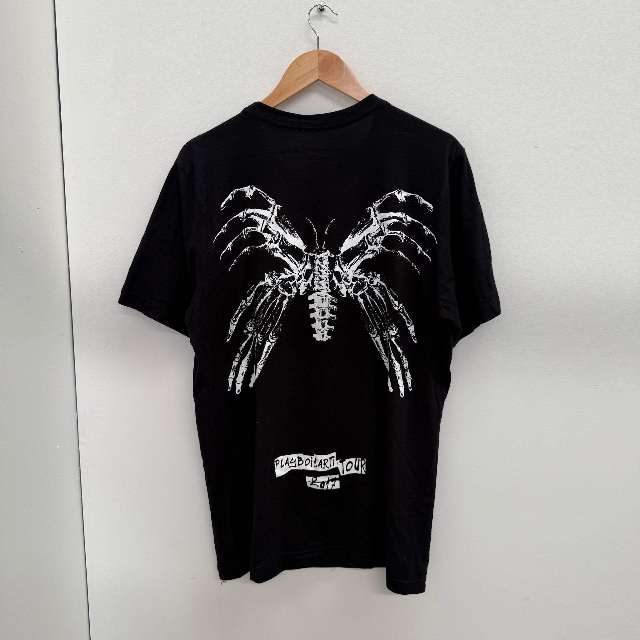 Playboi Carti Butterfly Skeleton Tour 2017 T Shirt (Size XL)