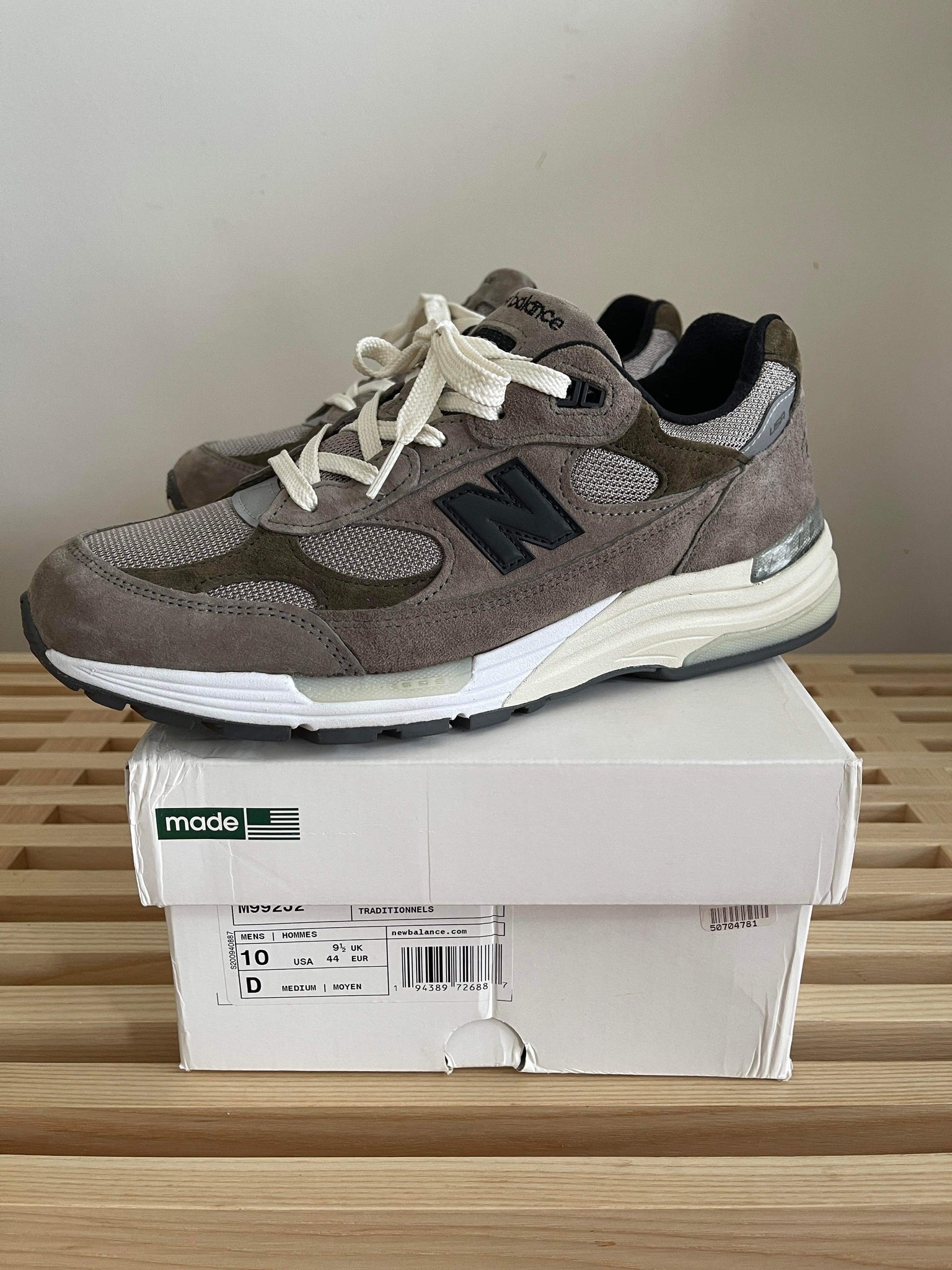 New Balance 992 JJJJound Grey US10