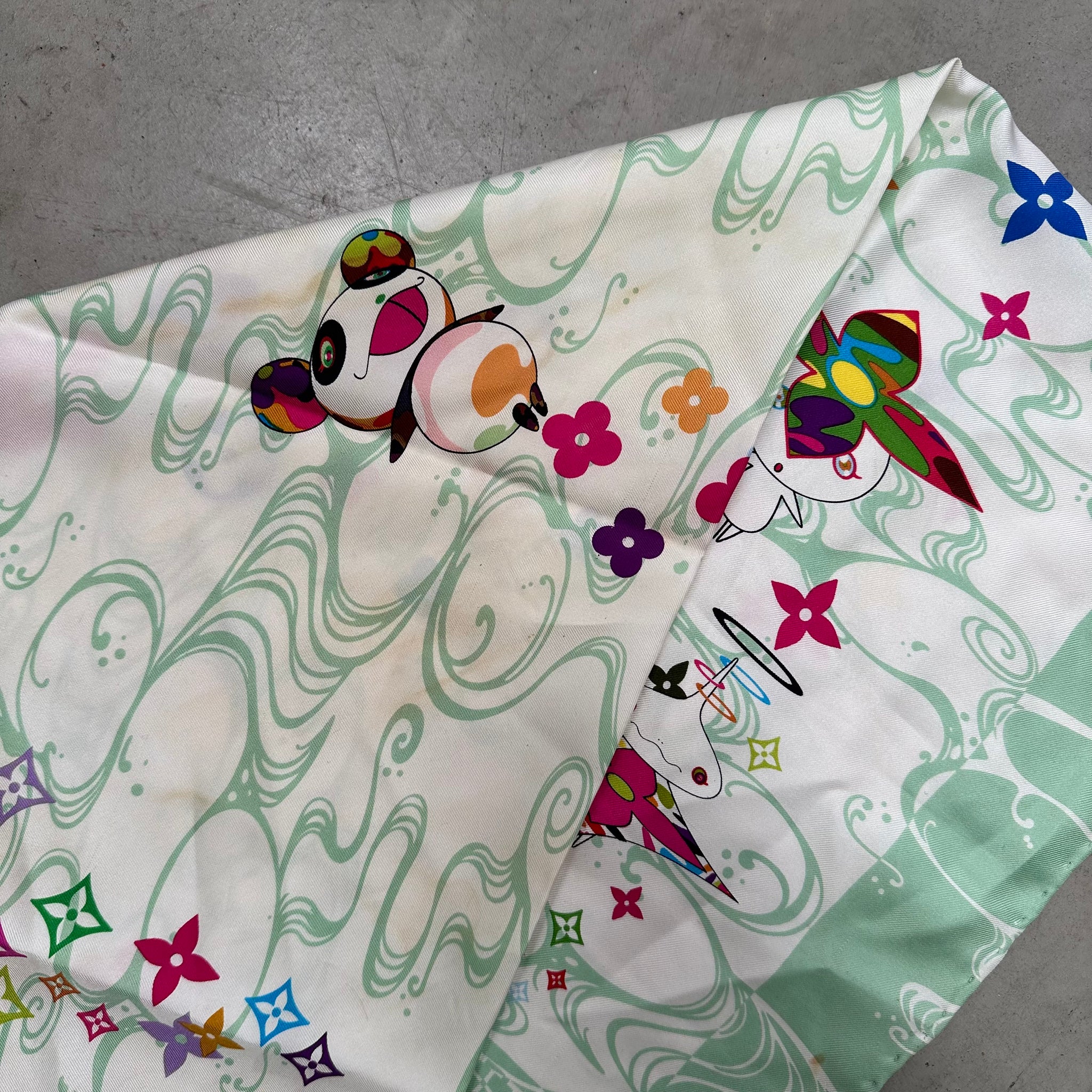 Louis Vuitton Murakami Scarf Green