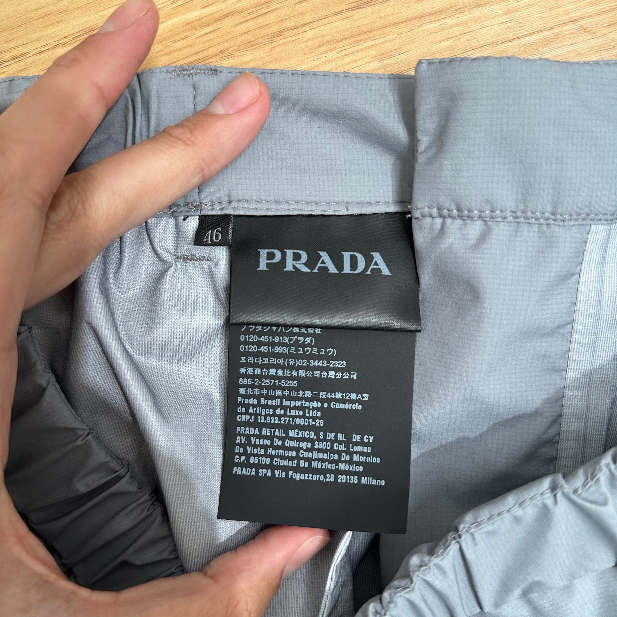 Prada Linea Rossa Grey Nylon Pants 2018