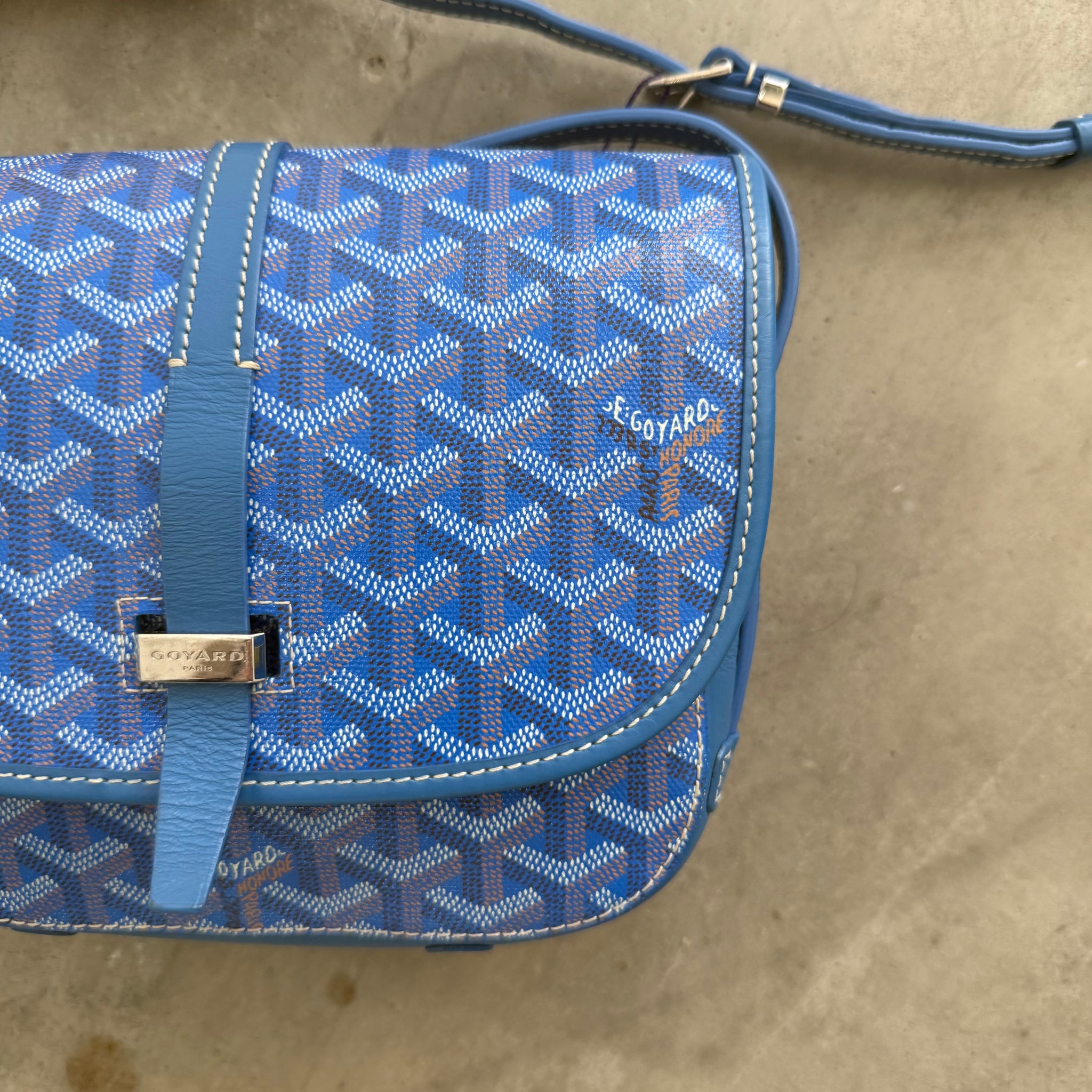 Goyard Belvedere PM Messenger Bag Sky Blue