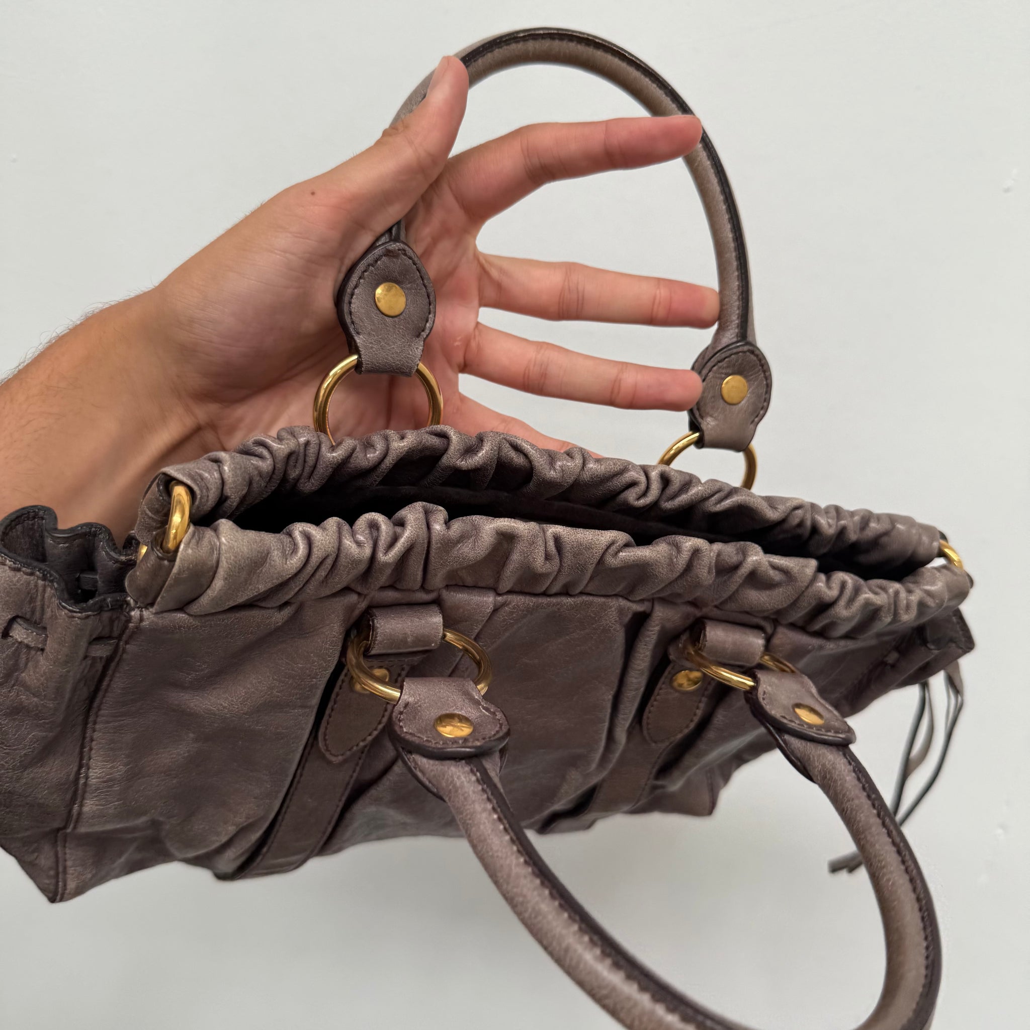 Miu Miu Vitello Leather Hand Bag