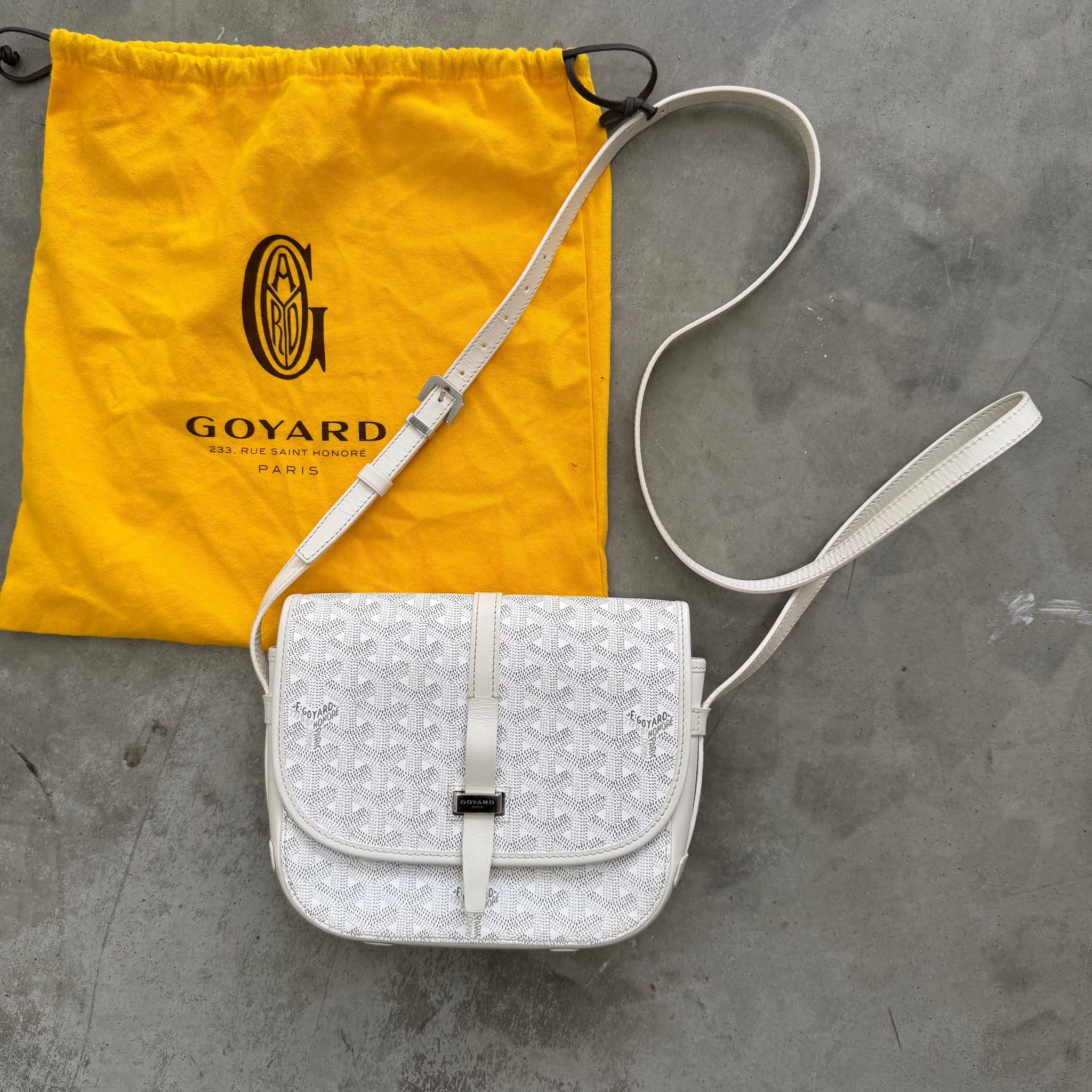 Goyard Belvedere PM Messenger Bag White