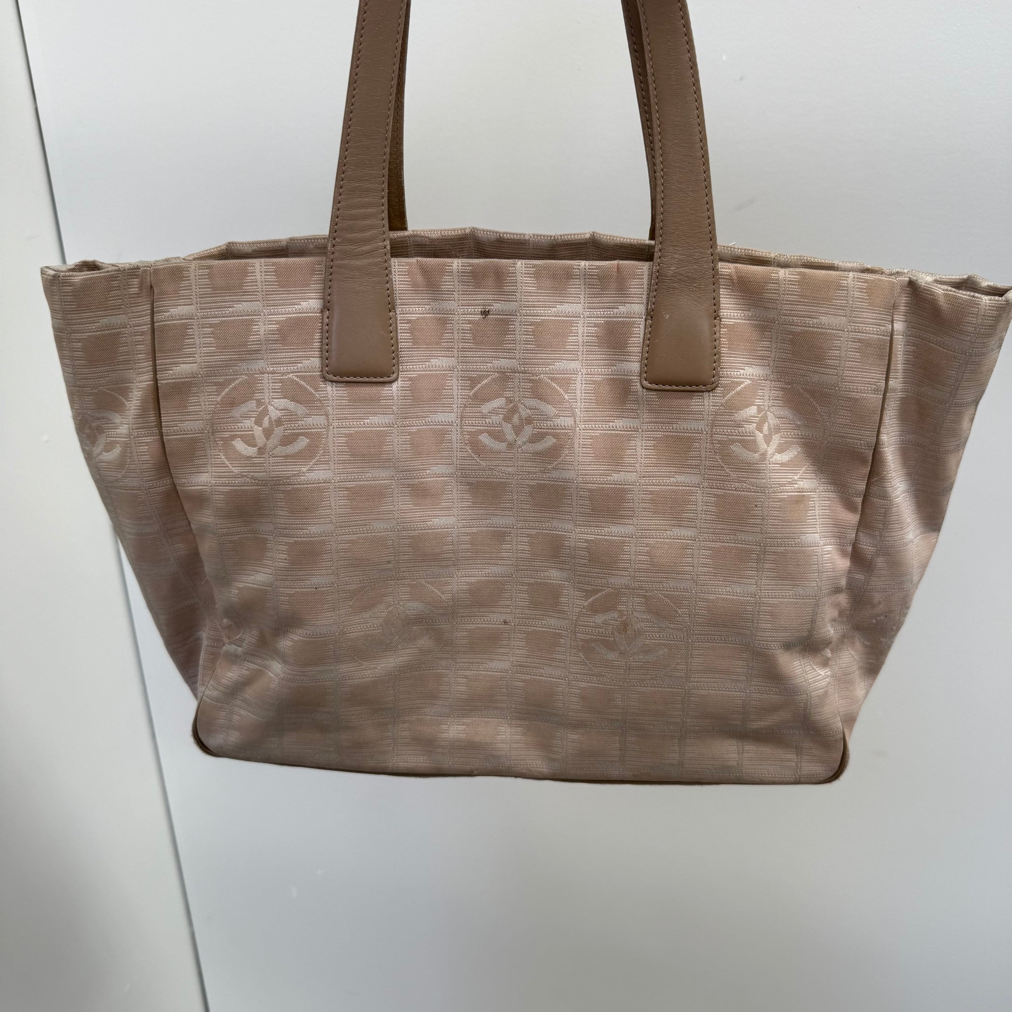 Chanel Beige Travel Line Tote Bag