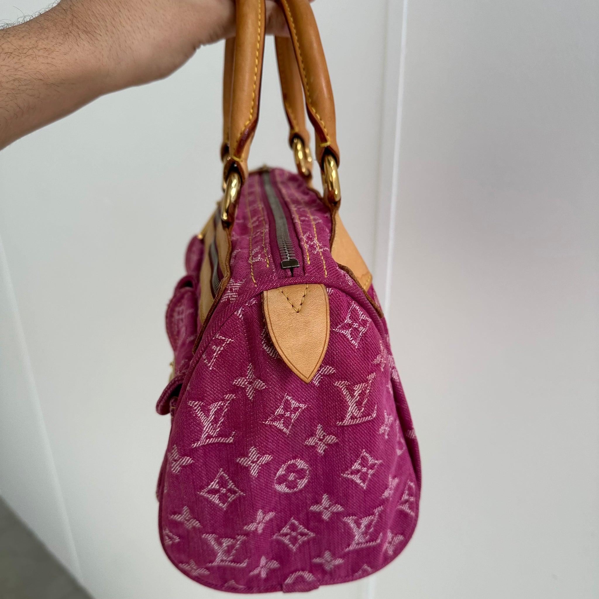 Louis Vuitton Pink Denim Monogram Denim Neo Speedy Bag