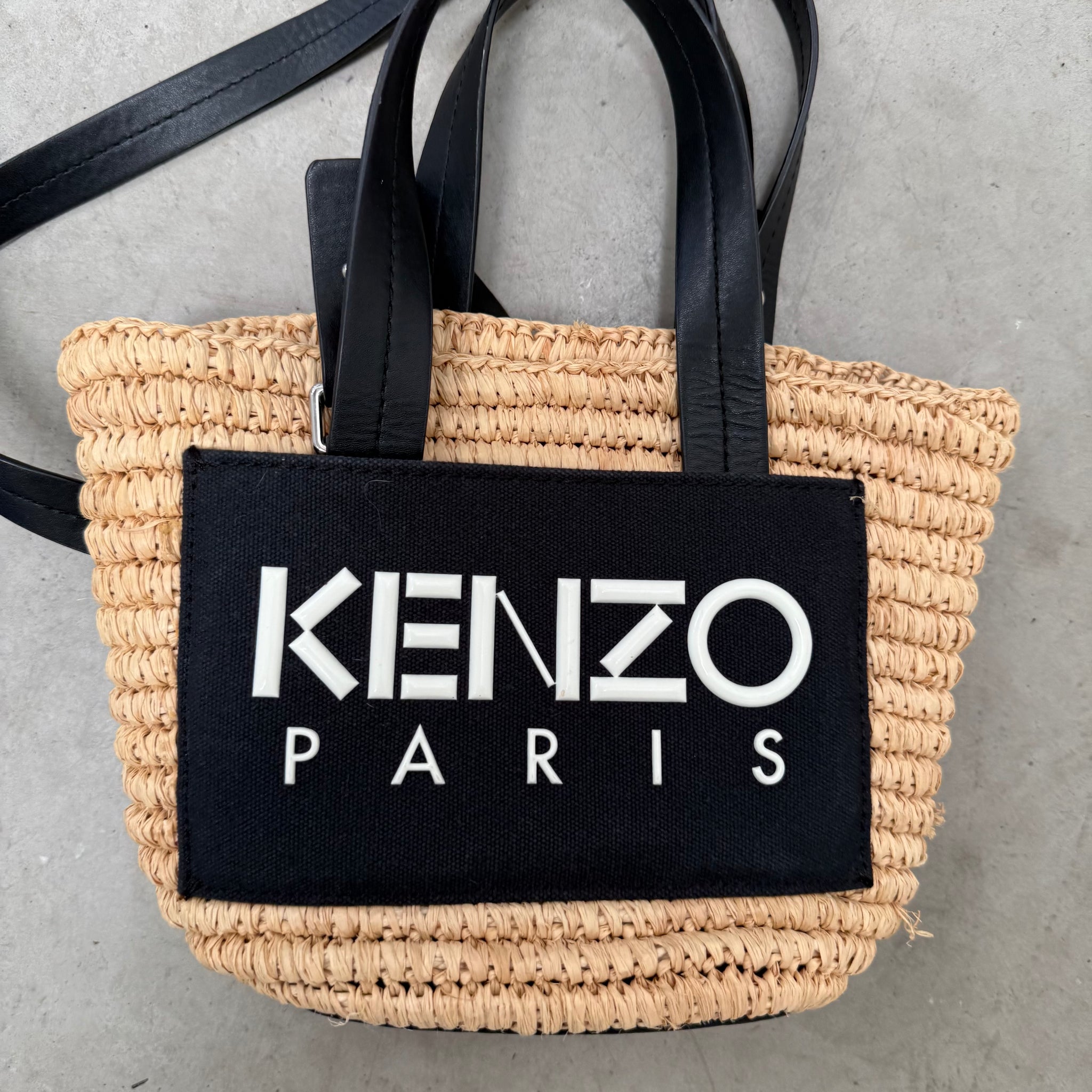 Kenzo Summer Basket Raffia Shopping Bag