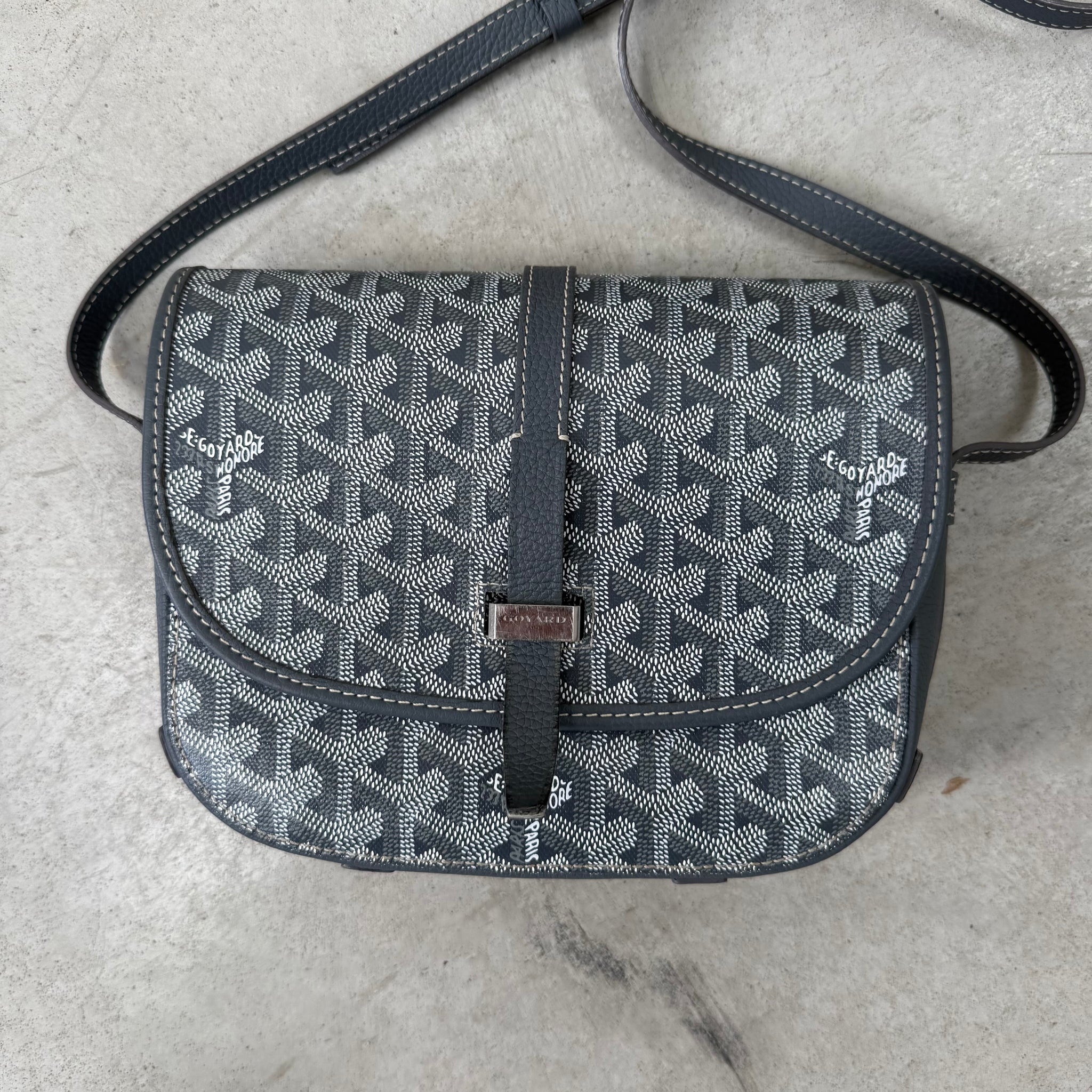 Goyard Belvedere PM Messenger Bag Grey