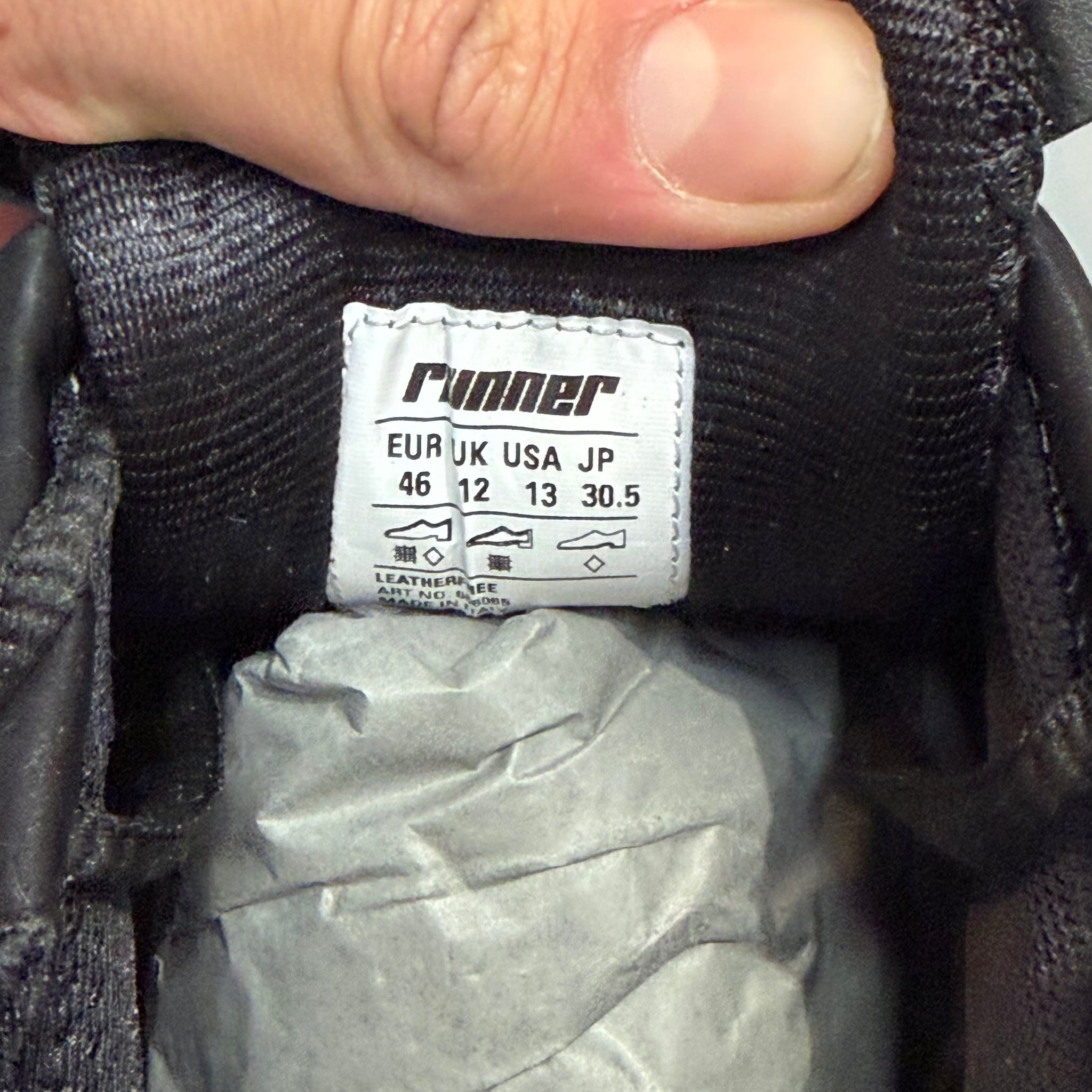 Balenciaga Black Runner Sneaker (EU46/US13)
