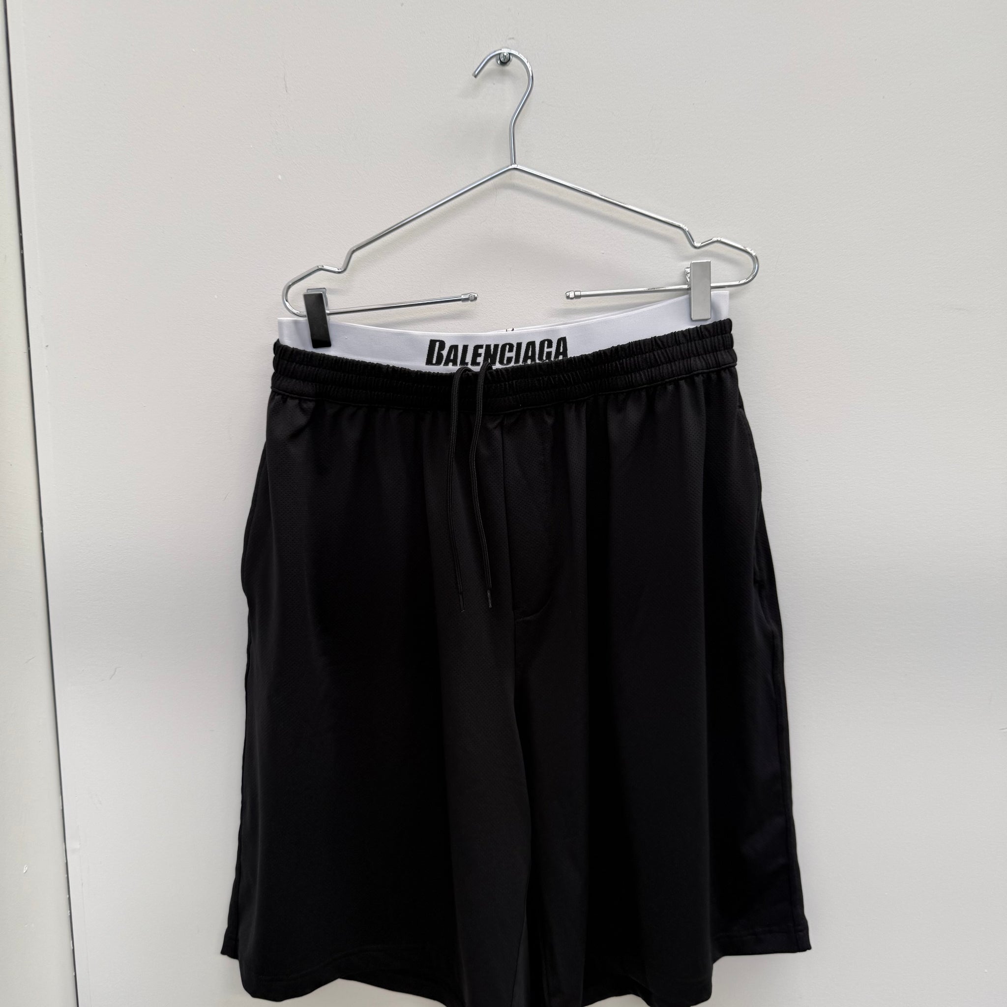 Balenciaga Double Waisted Logo Shorts (Size XL)