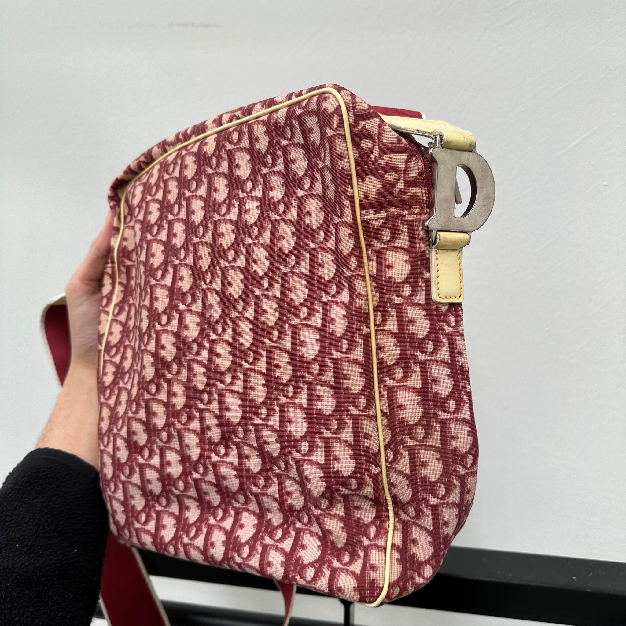 Dior Oblique Trotter Crossbody Bag Red