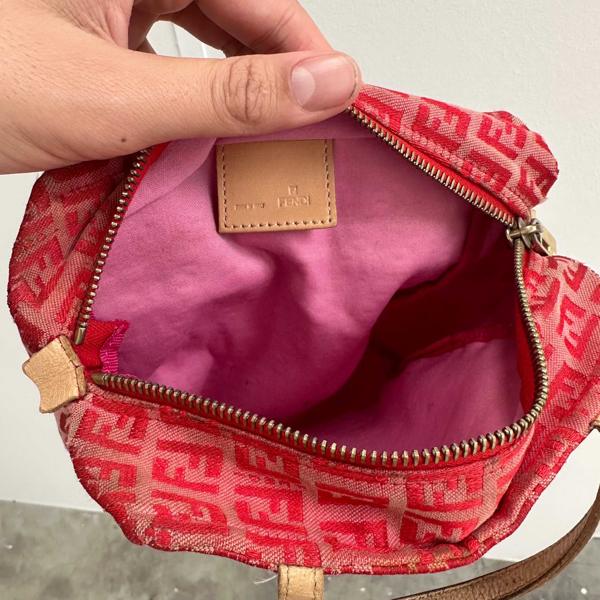 Fendi Mini Red Canvas Bag