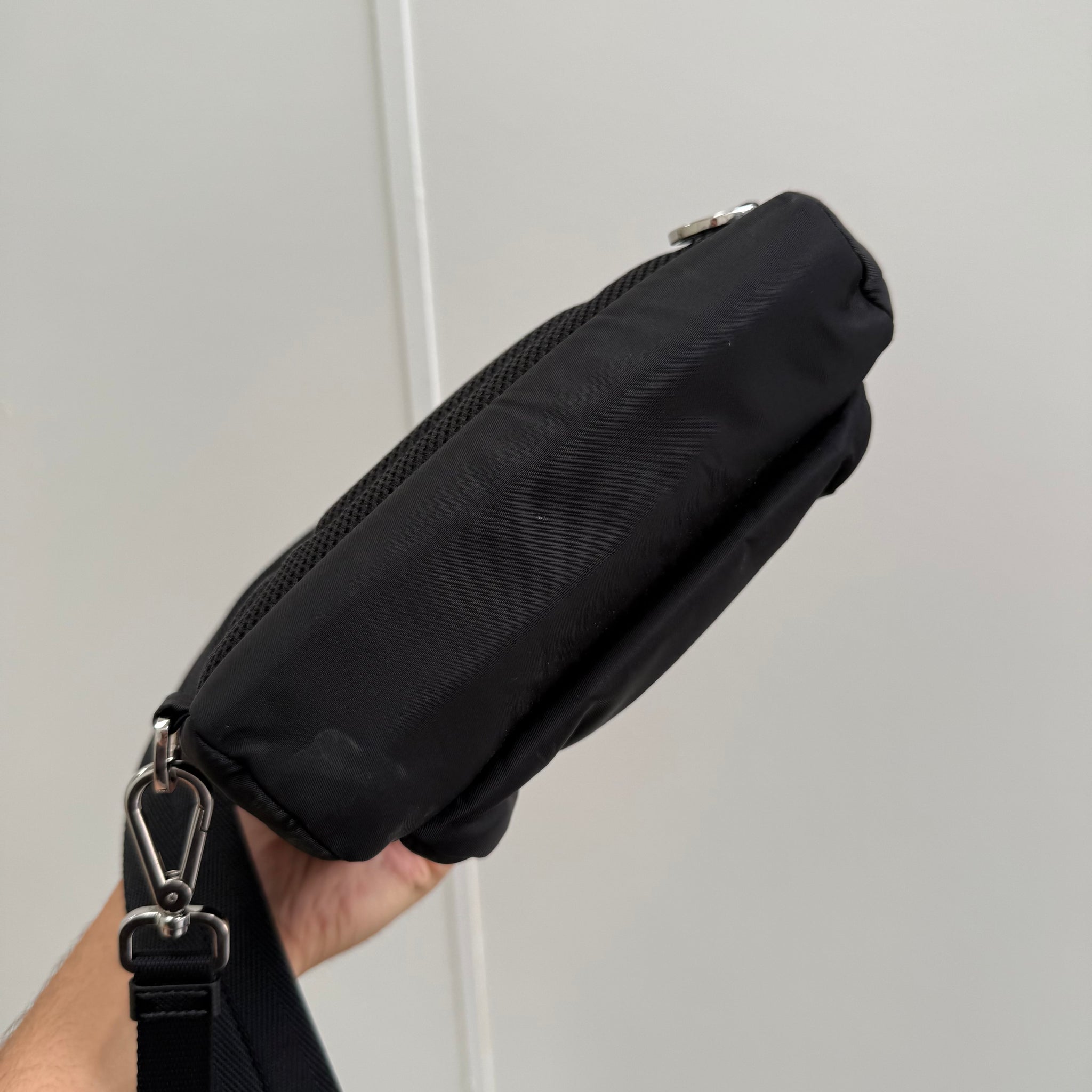 Prada Black Re-Nylon Sling Backpack Style Bag
