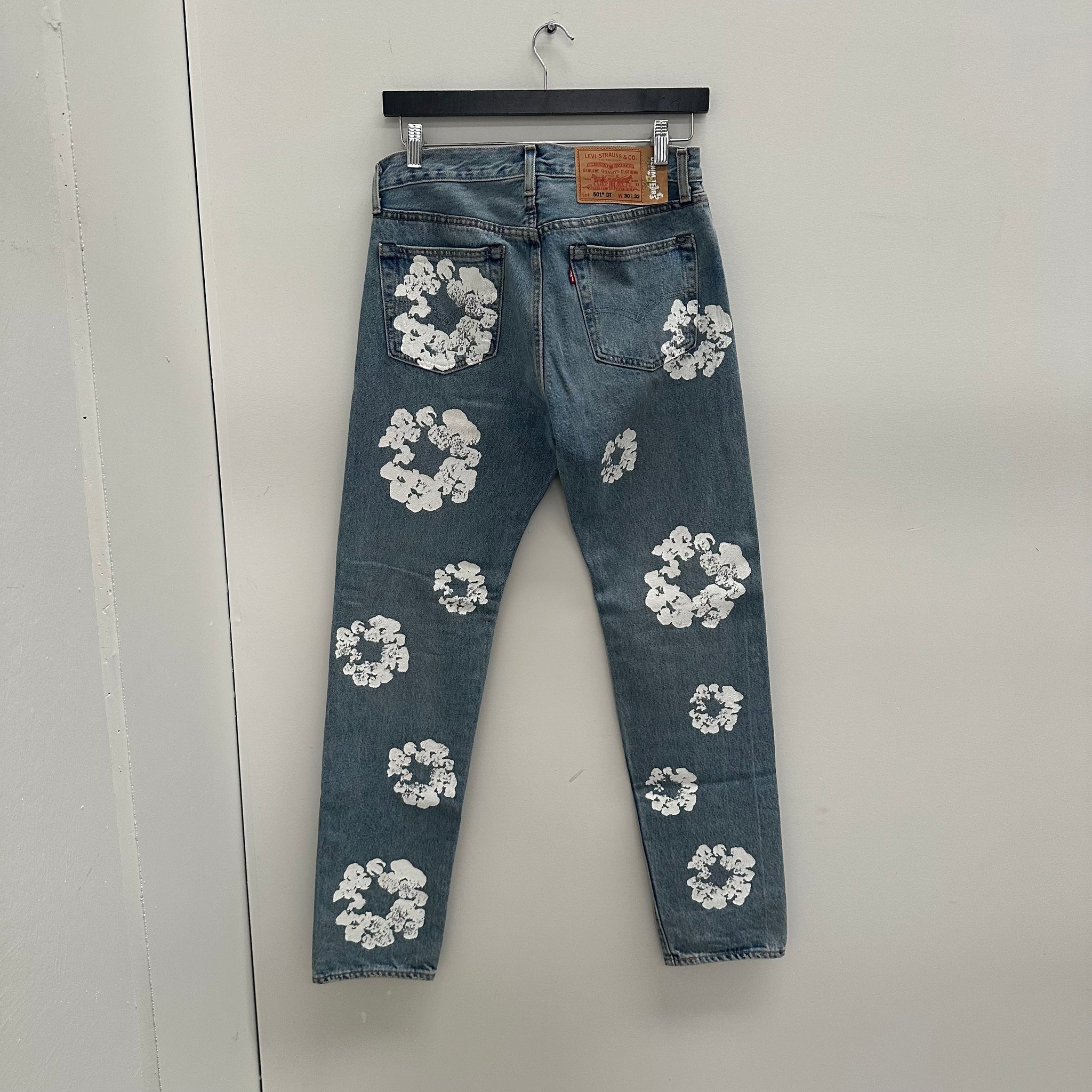 Denim Tears Levi's Cotton Wreath Blue Jeans 30 X 32