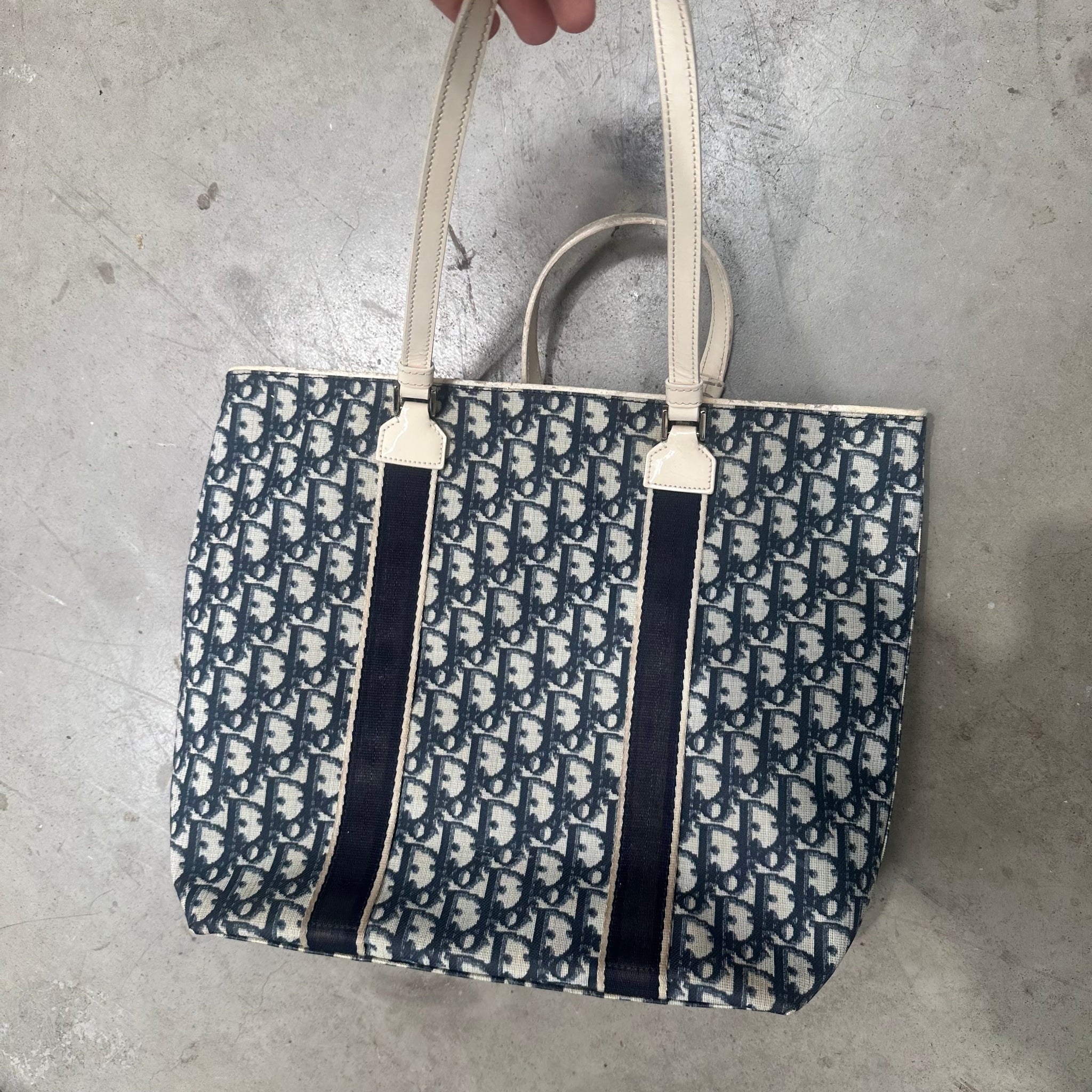 Dior Monogram Trotter No. 1 Tote Bag Navy