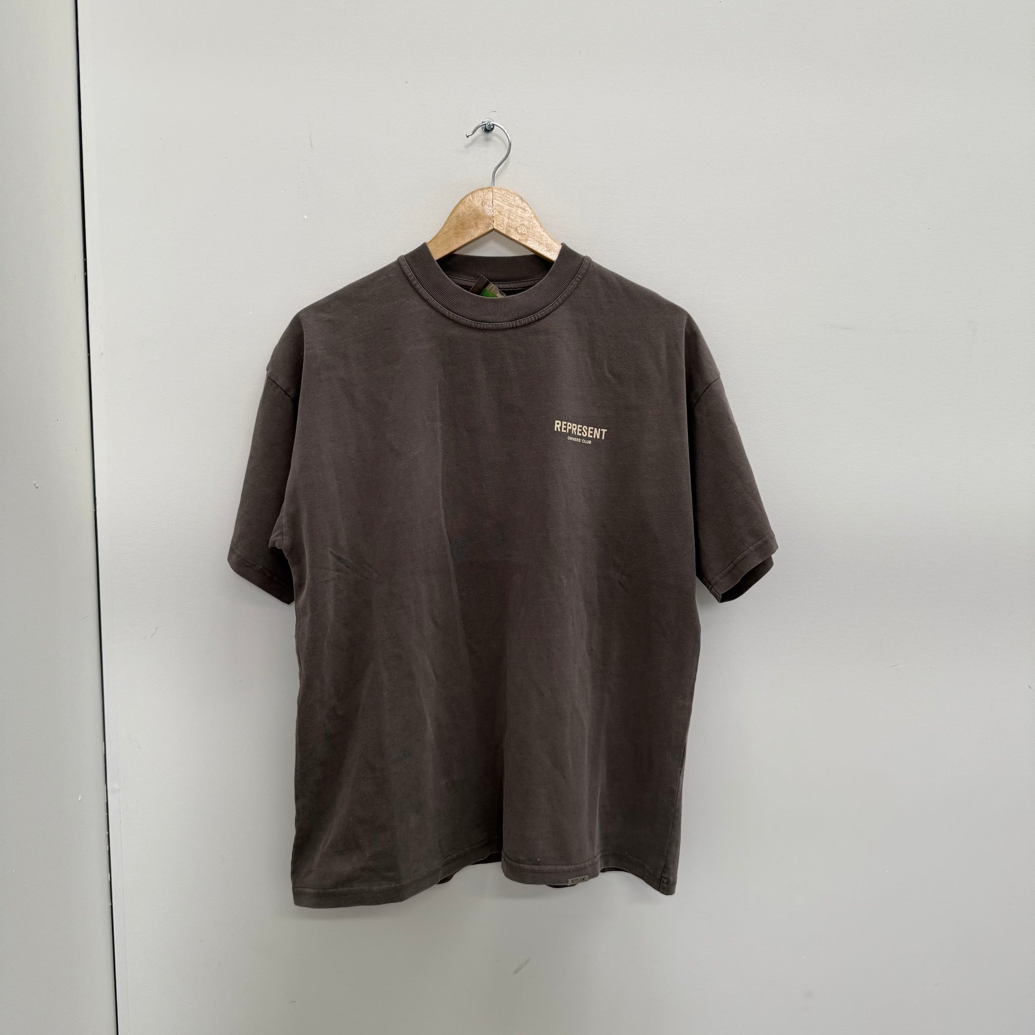 Represent Owner's Club Washed Brown T Shirt (Size M)