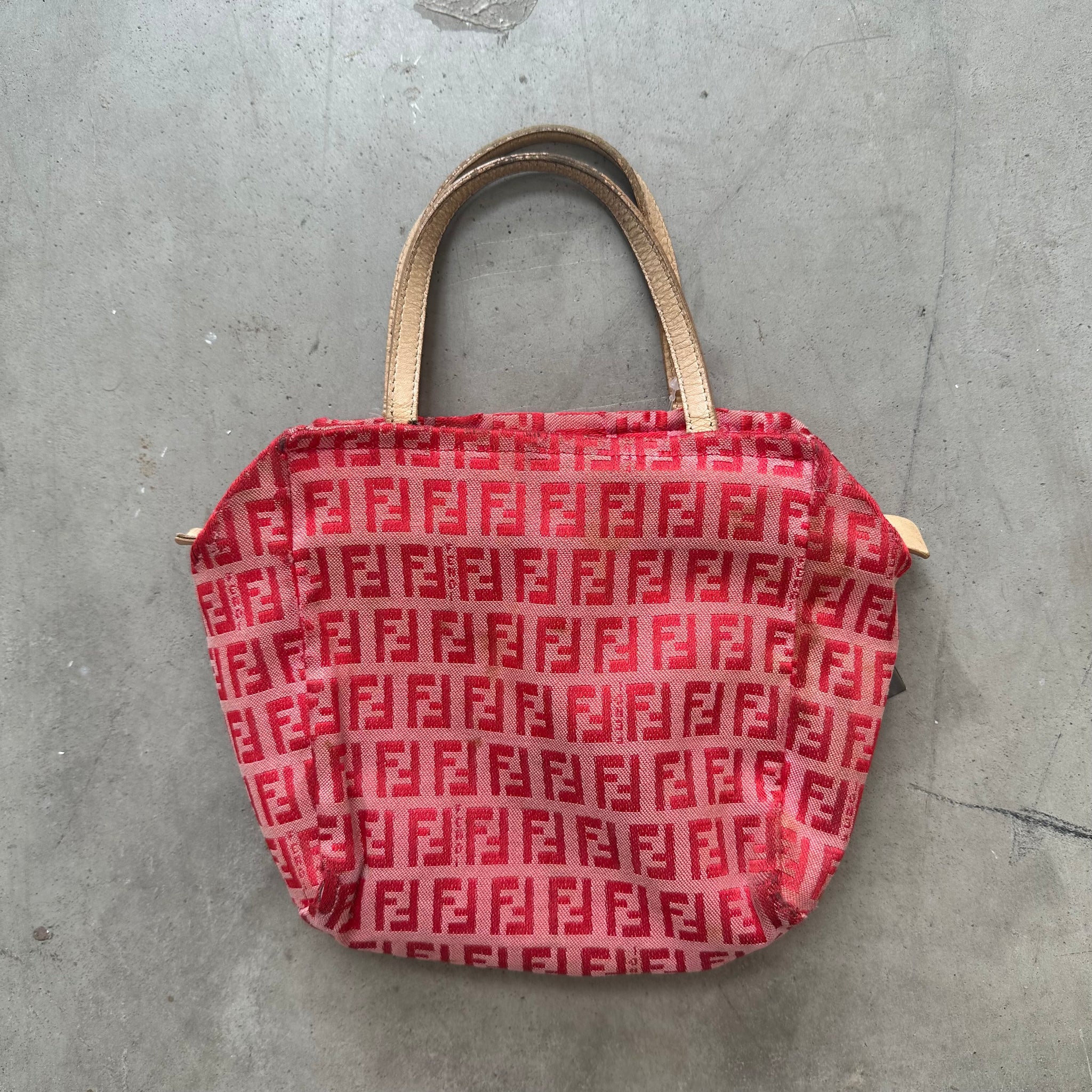 Fendi Mini Red Canvas Bag
