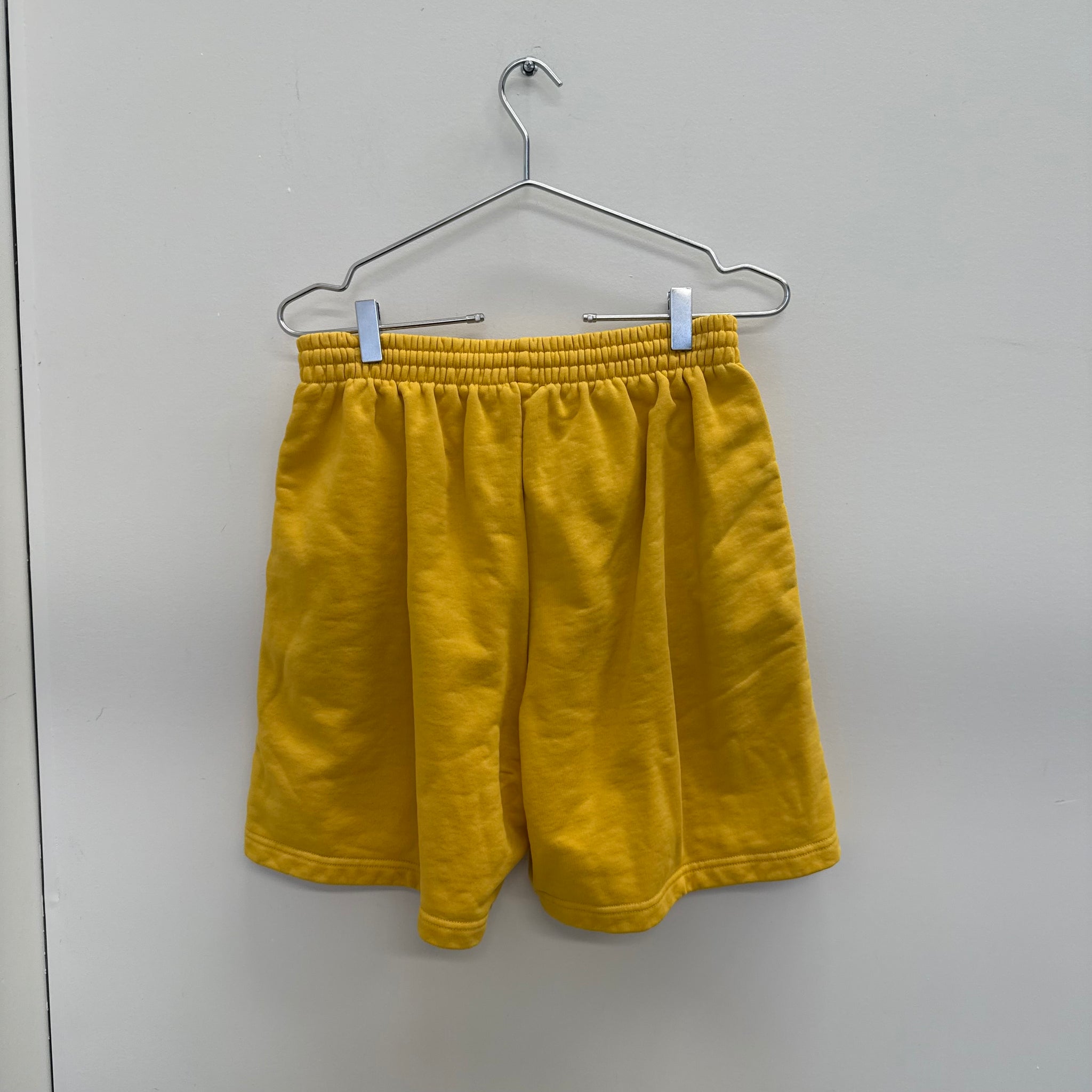 Balenciaga Embroided Campaign Yellow Logo Shorts (Size S)