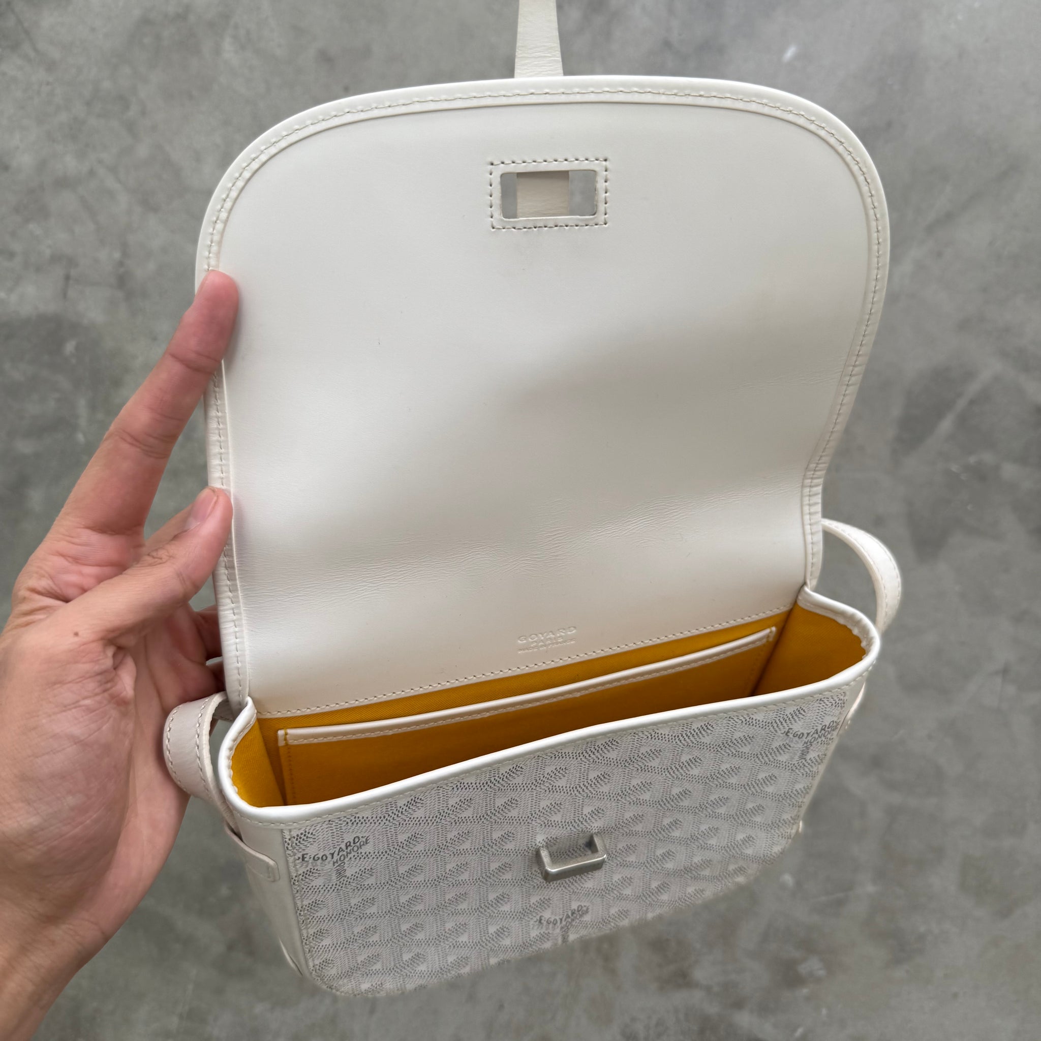 Goyard Belvedere PM Messenger Bag White