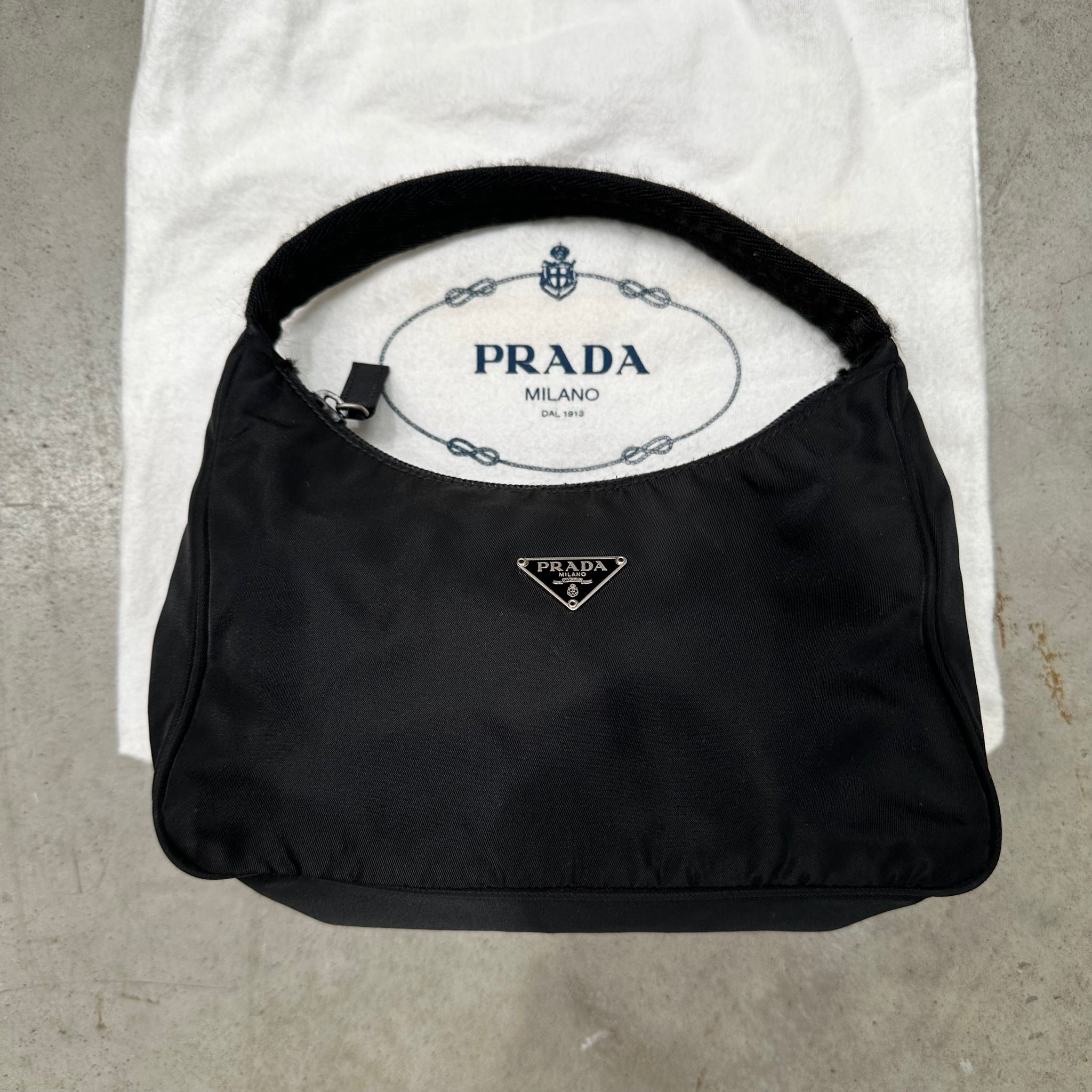 Prada Hobo Shoulder Bag Black