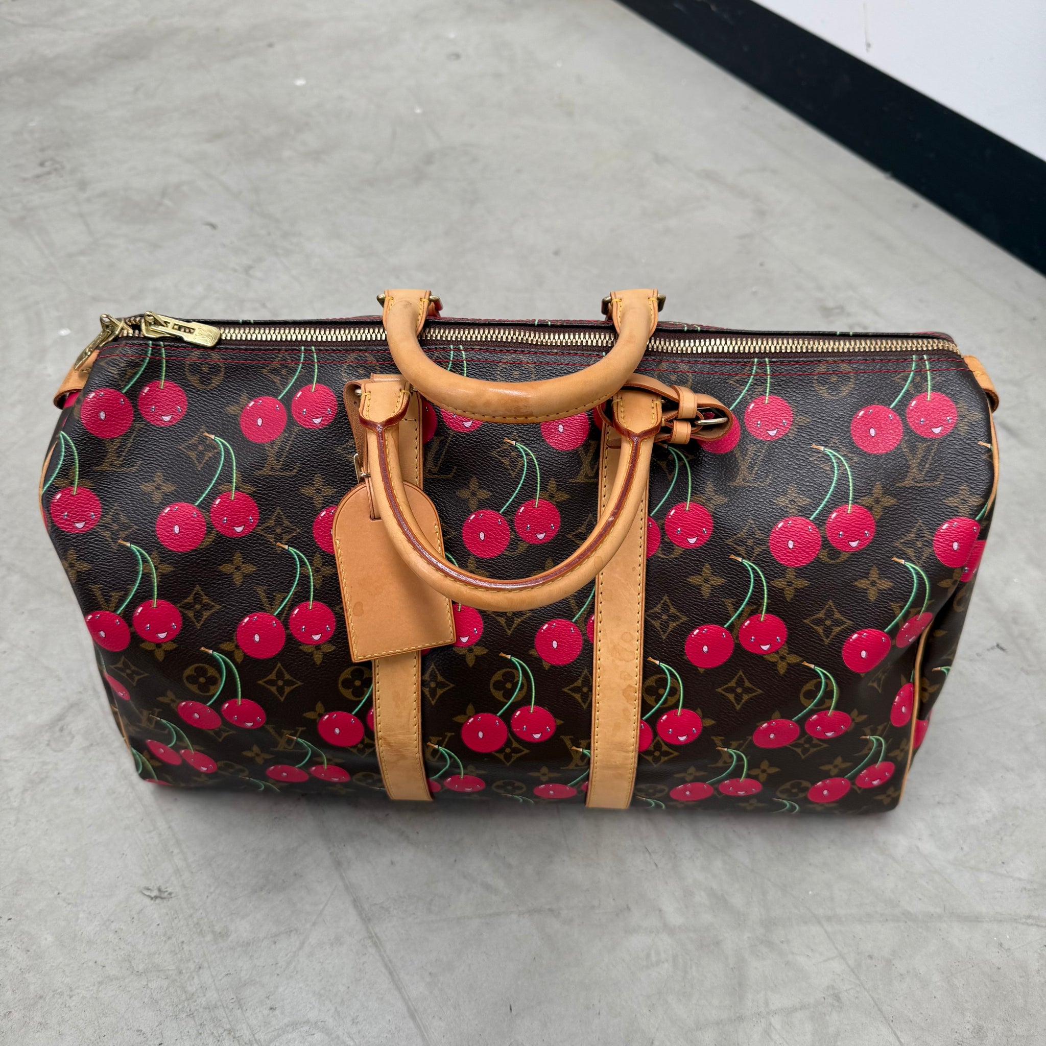 Louis Vuitton Takashi Murakami Keepall Cherry 45