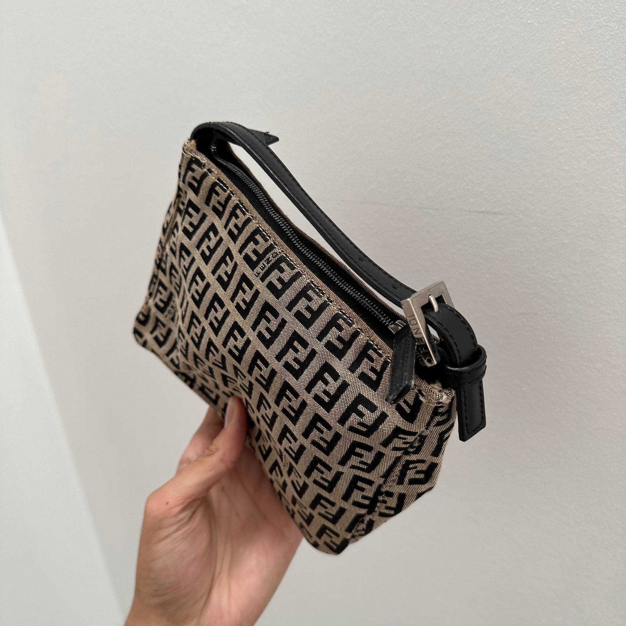 Fendi Mini Pochette Shoulder Bag Canvas
