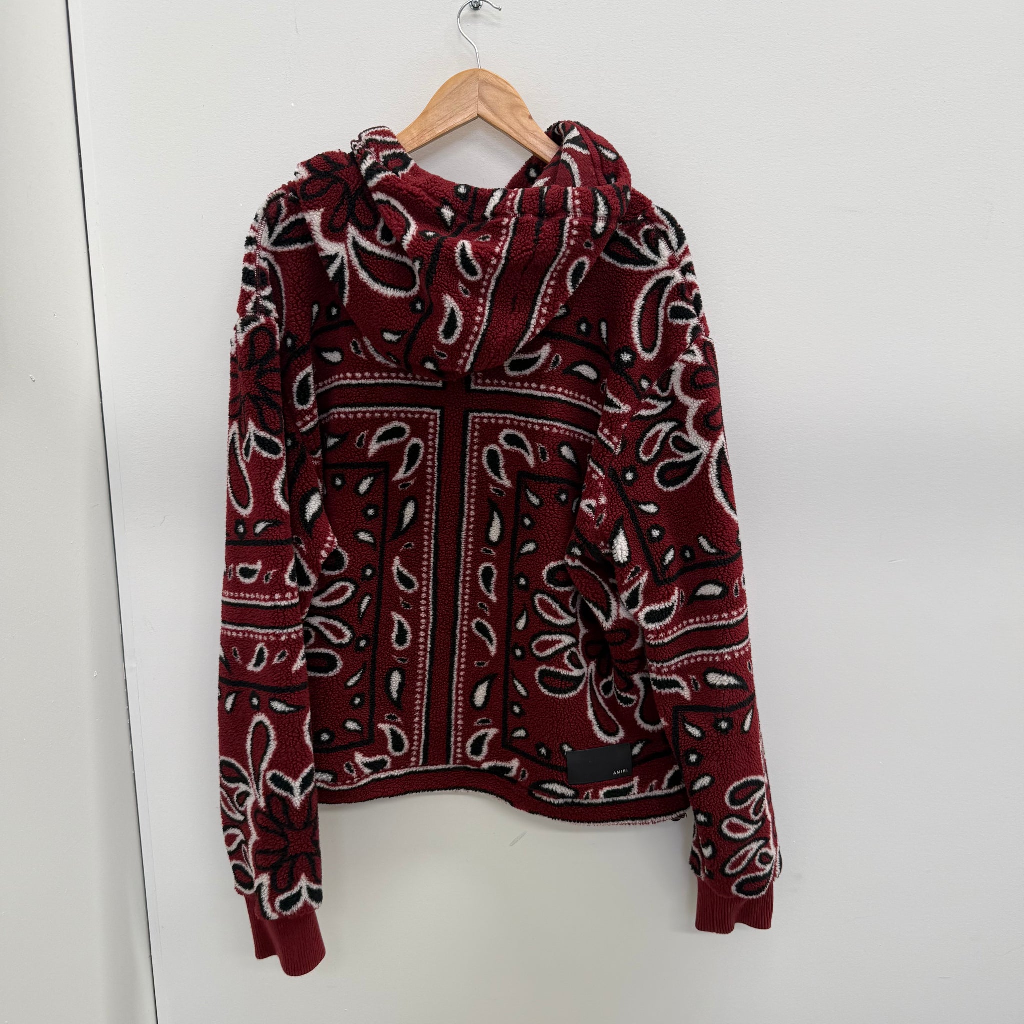 Amiri Bandana Fleece Jacket Red (Size L)