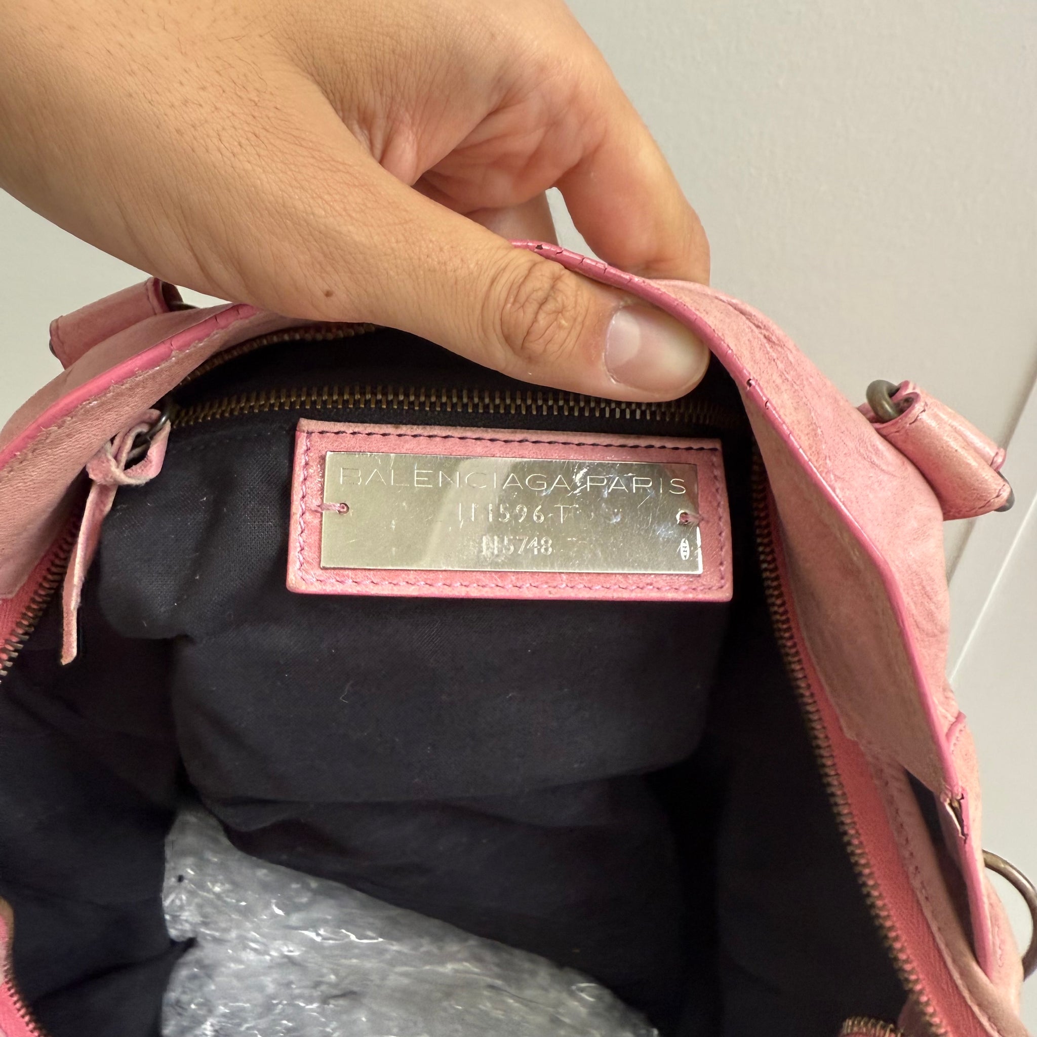 Balenciaga Pink Leather City Bag