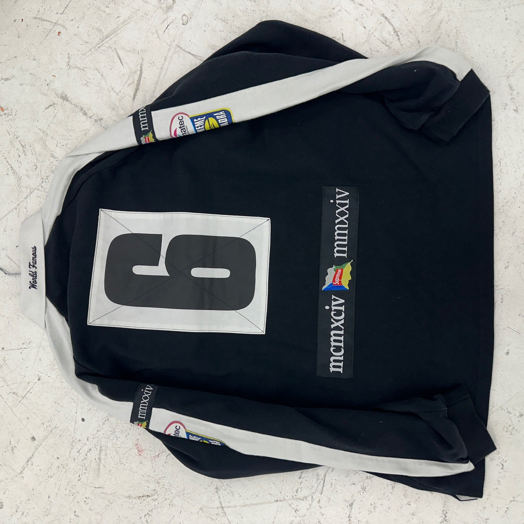 Supreme Striped Rugby Polo Black Size XL
