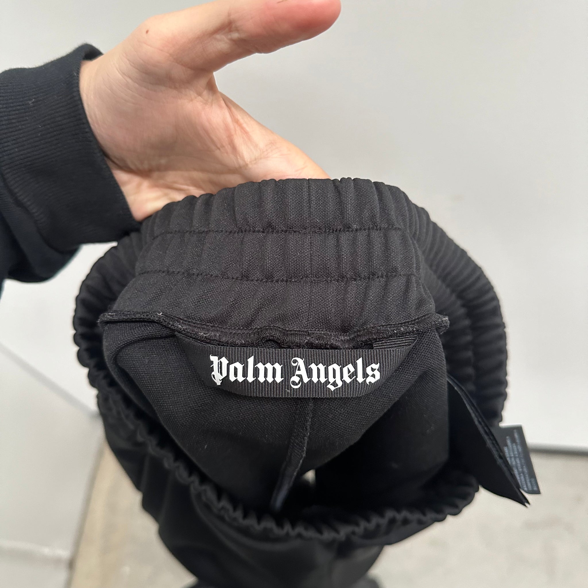 Palm Angels Black / Yellow Logo Shorts (fits S)