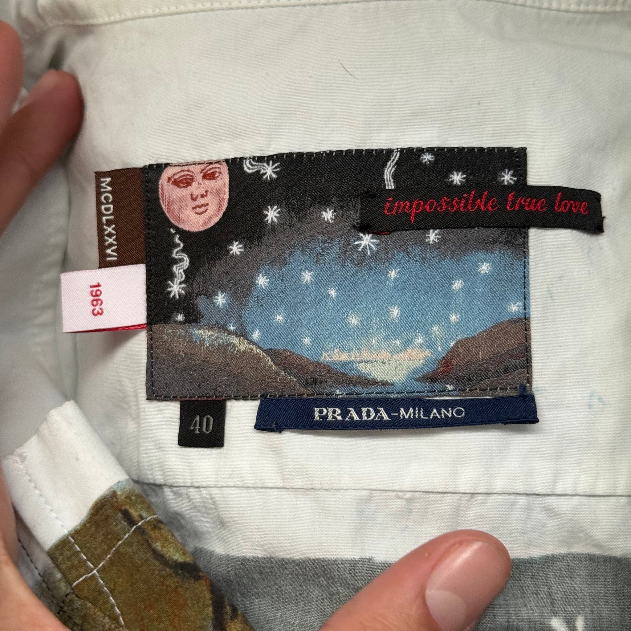 Prada AW 16 Impossible True Love Button Up Shirt (Fits XS-S)