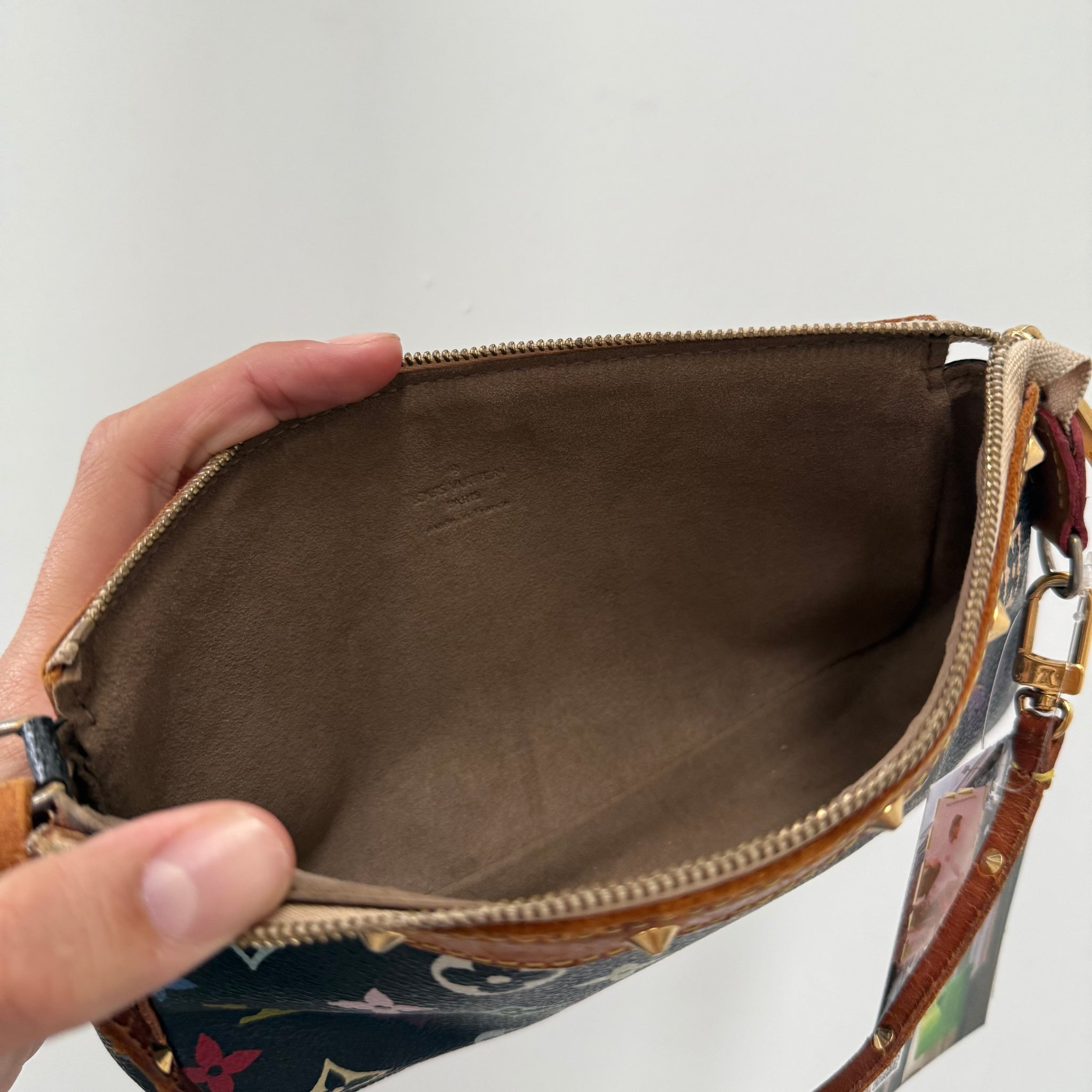 Louis Vuitton Murakami Multicolor Pochette Bag Black