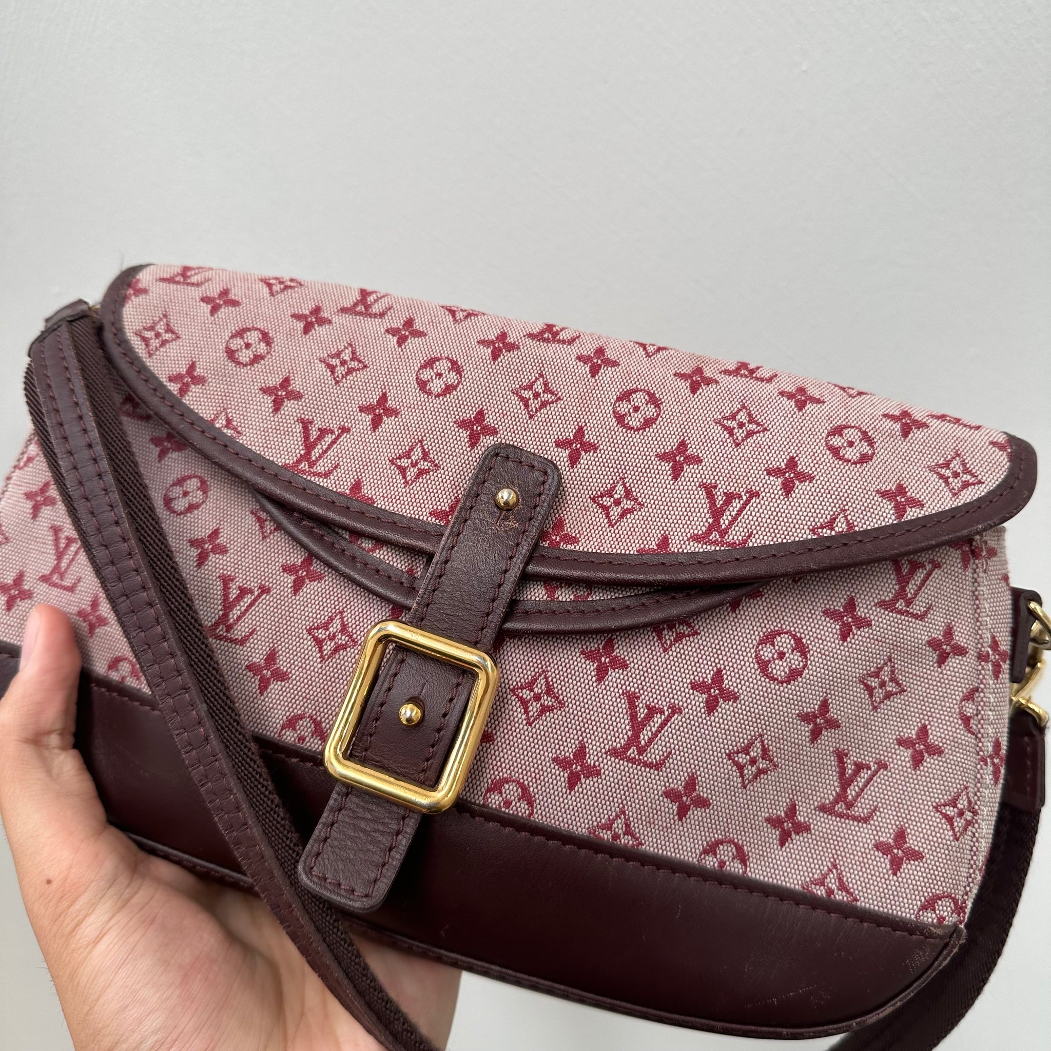 Louis Vuitton Red Monogram Canvas Mini Lin Marjorie Shoulder Bag