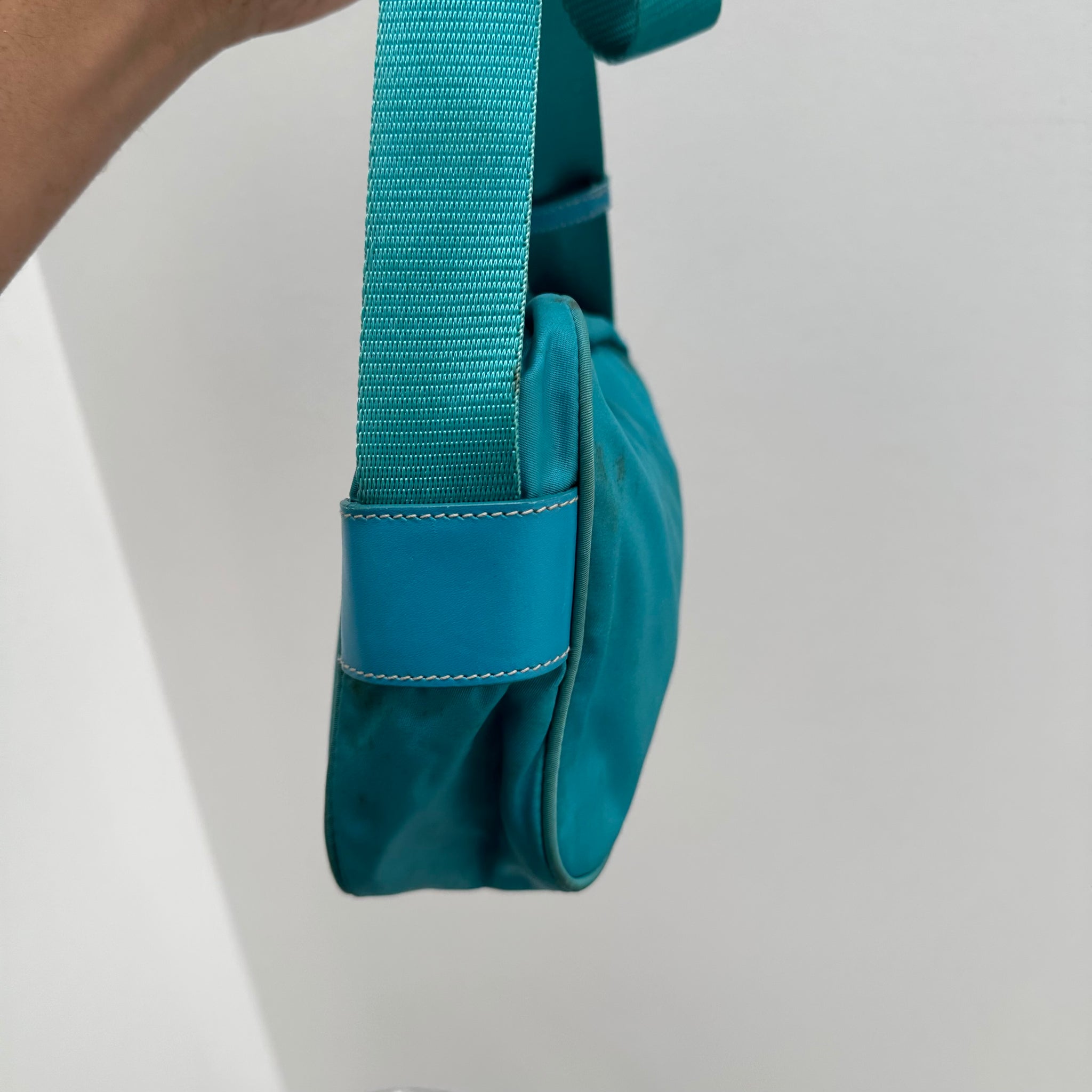 Prada Blue Messenger / Crossbody Bag