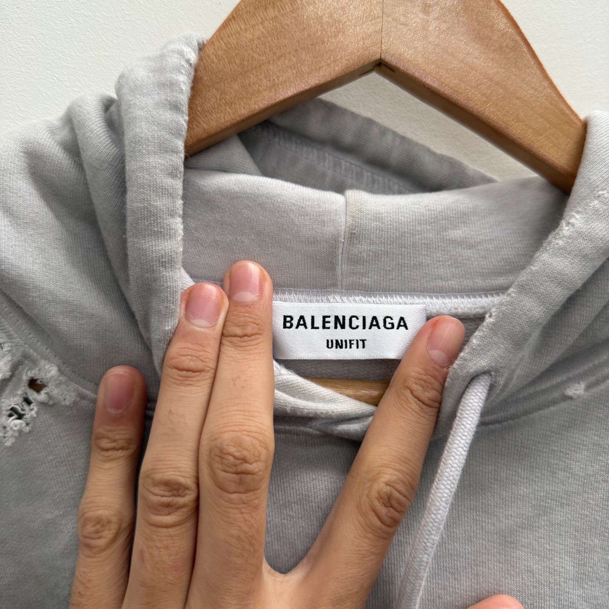 Balenciaga Metal Graphic Print Hoodie Grey (fits L-XL)