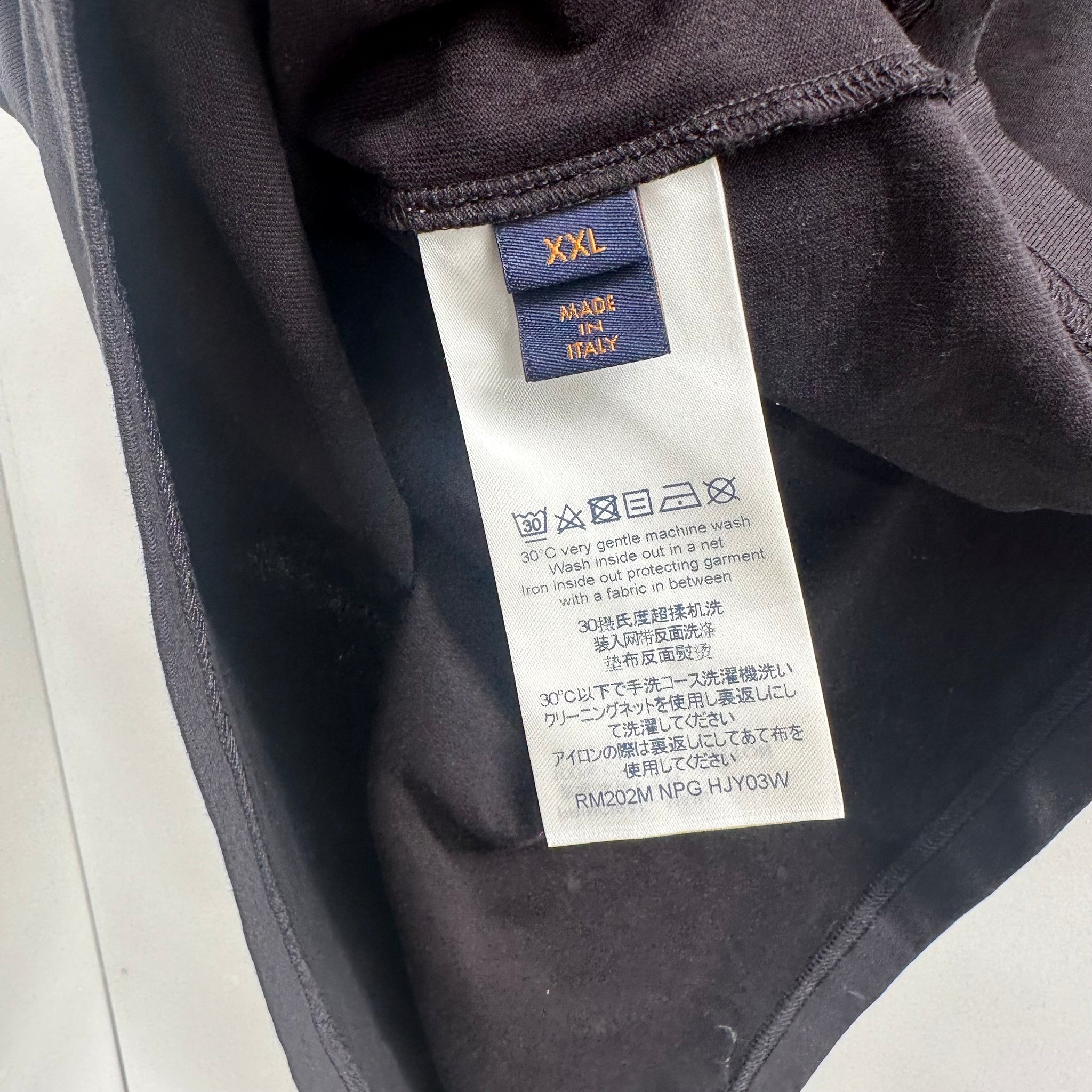 Louis Vuitton Black 'LV Stitch' TShirt (Size XXL)