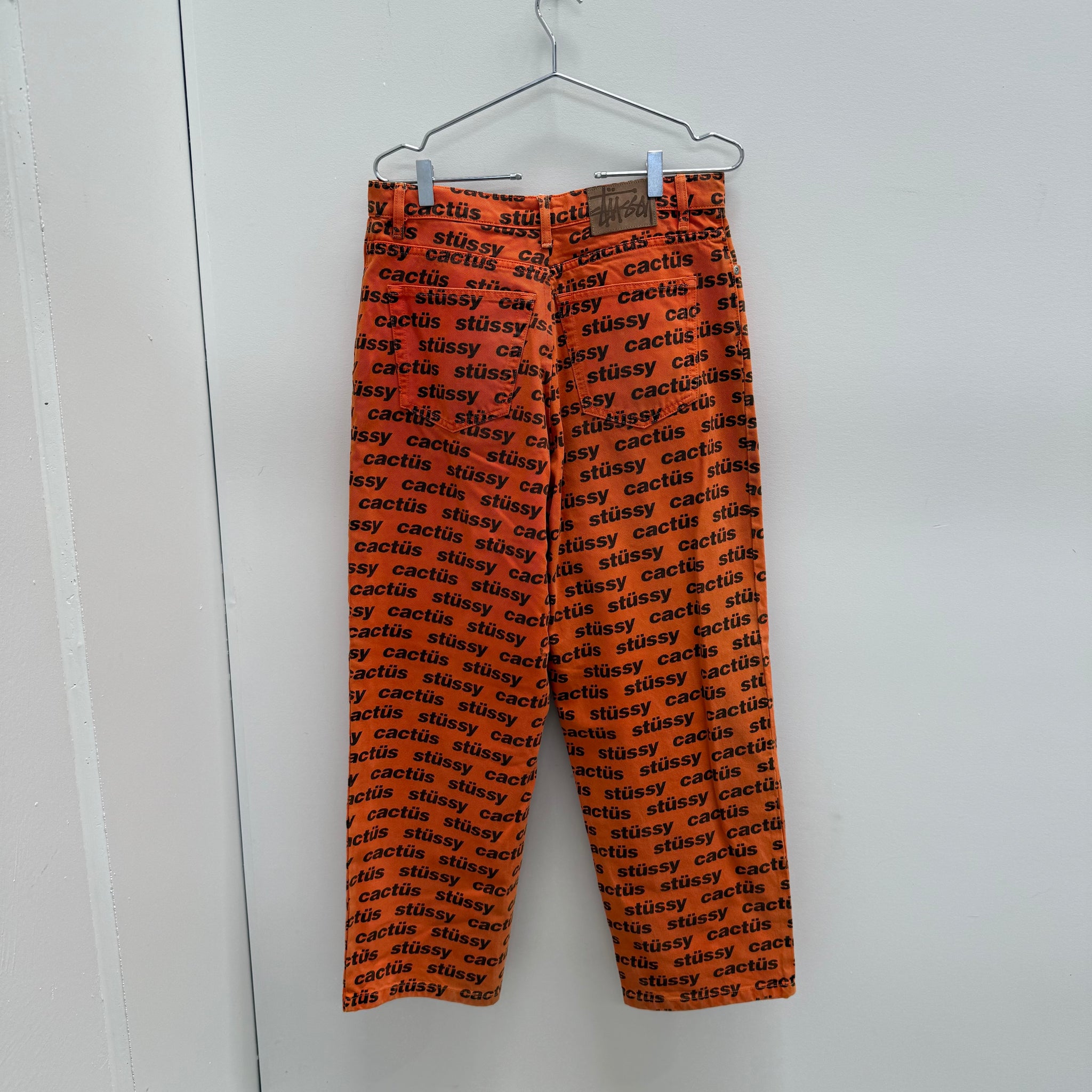 Stussy Cactus Plant Flea Market Big Ol' Jeans Orange (Size W32)