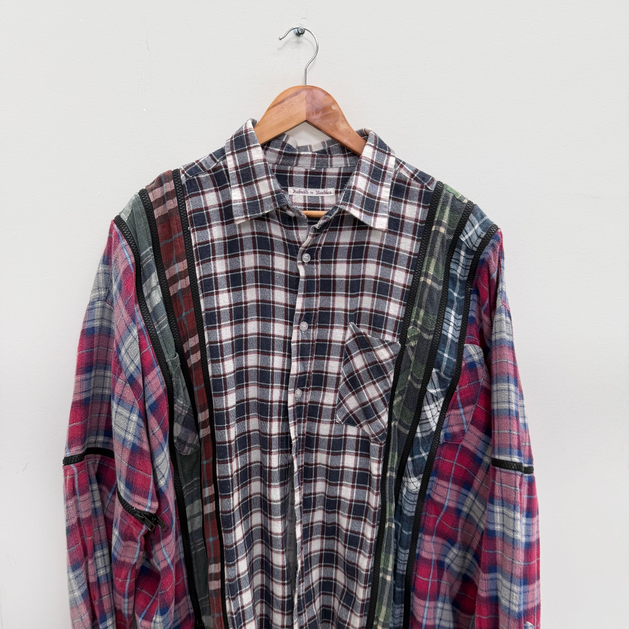Needles Reconstructed Rebuild Boxy Flannel Shirt (fits L-XL)