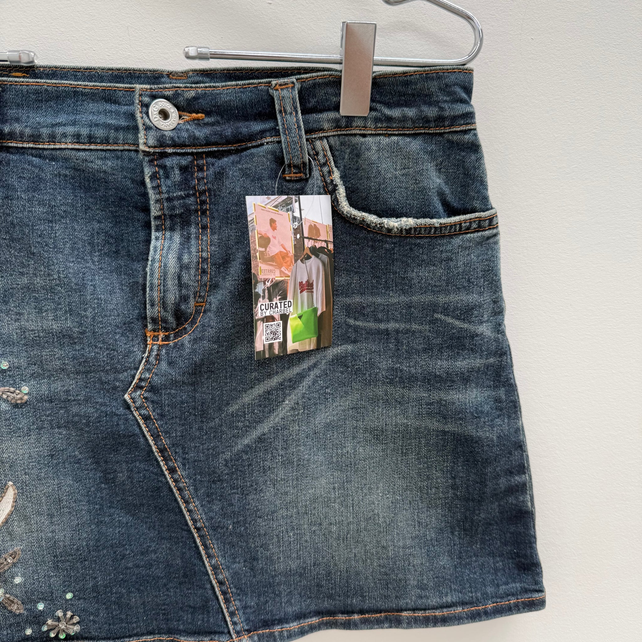 Vintage Dolce and Gabanna Denim Skirt (Size 24)