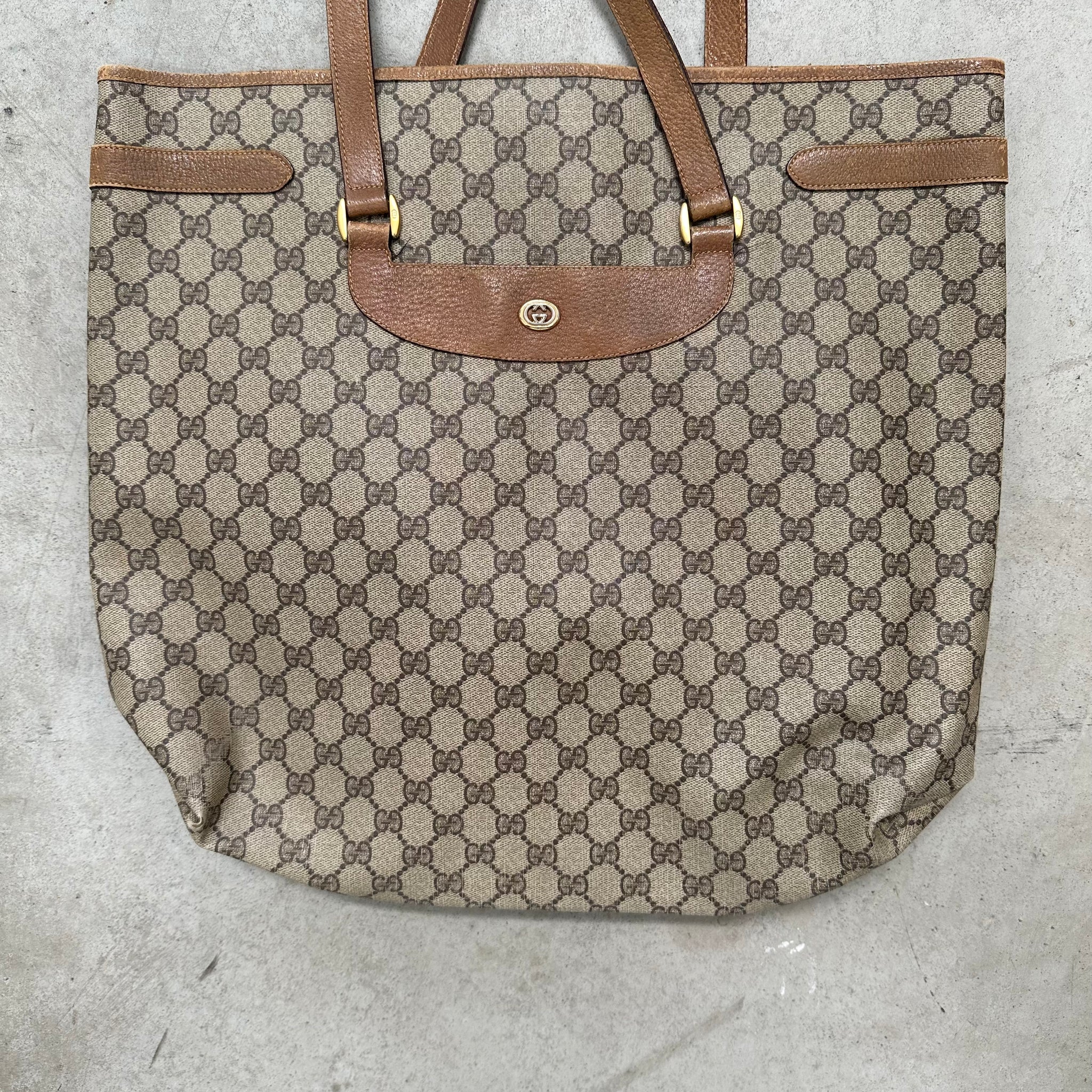 Gucci Middle Logo Hard Tote Bag