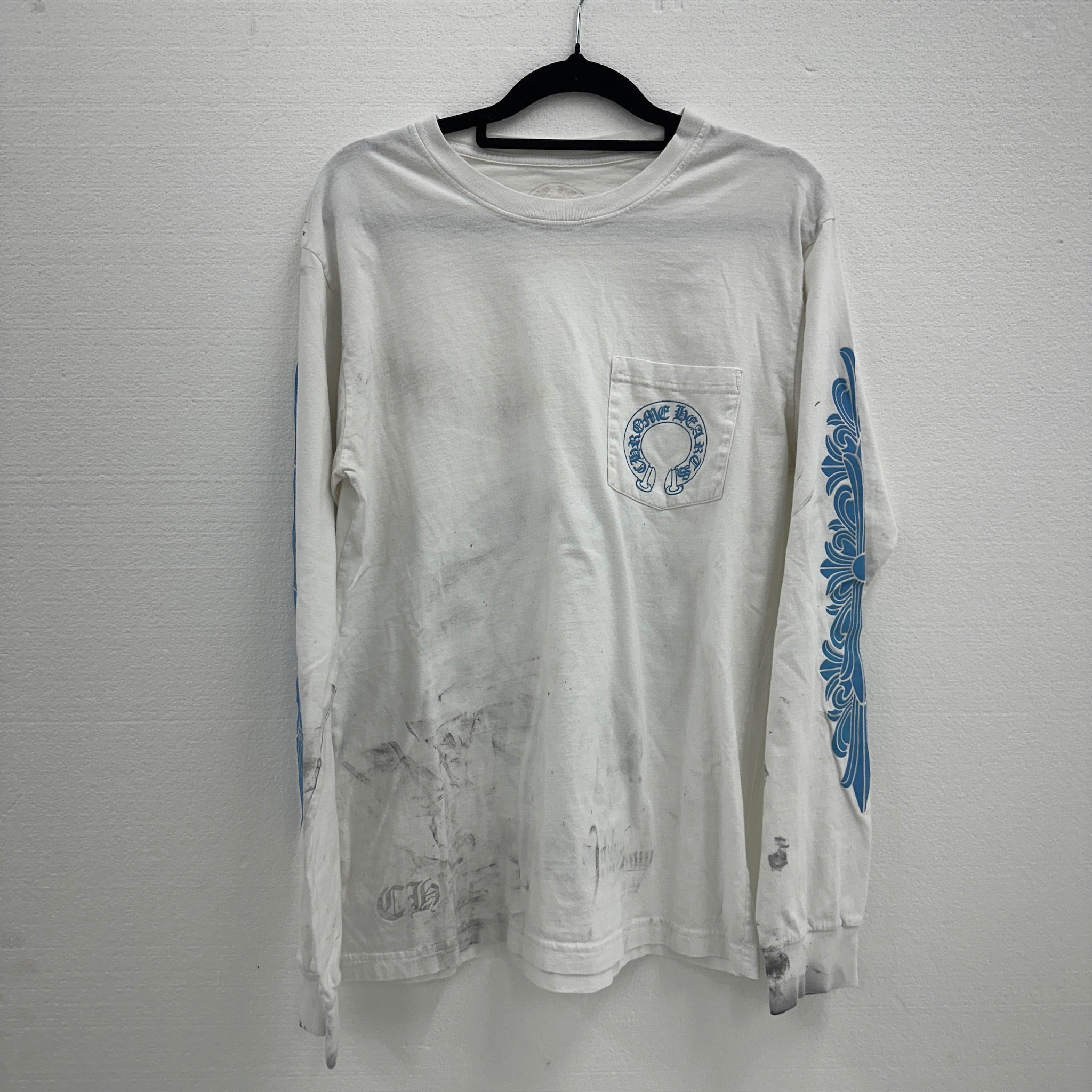 Chrome Hearts Horseshoe L/S Miami White Size M
