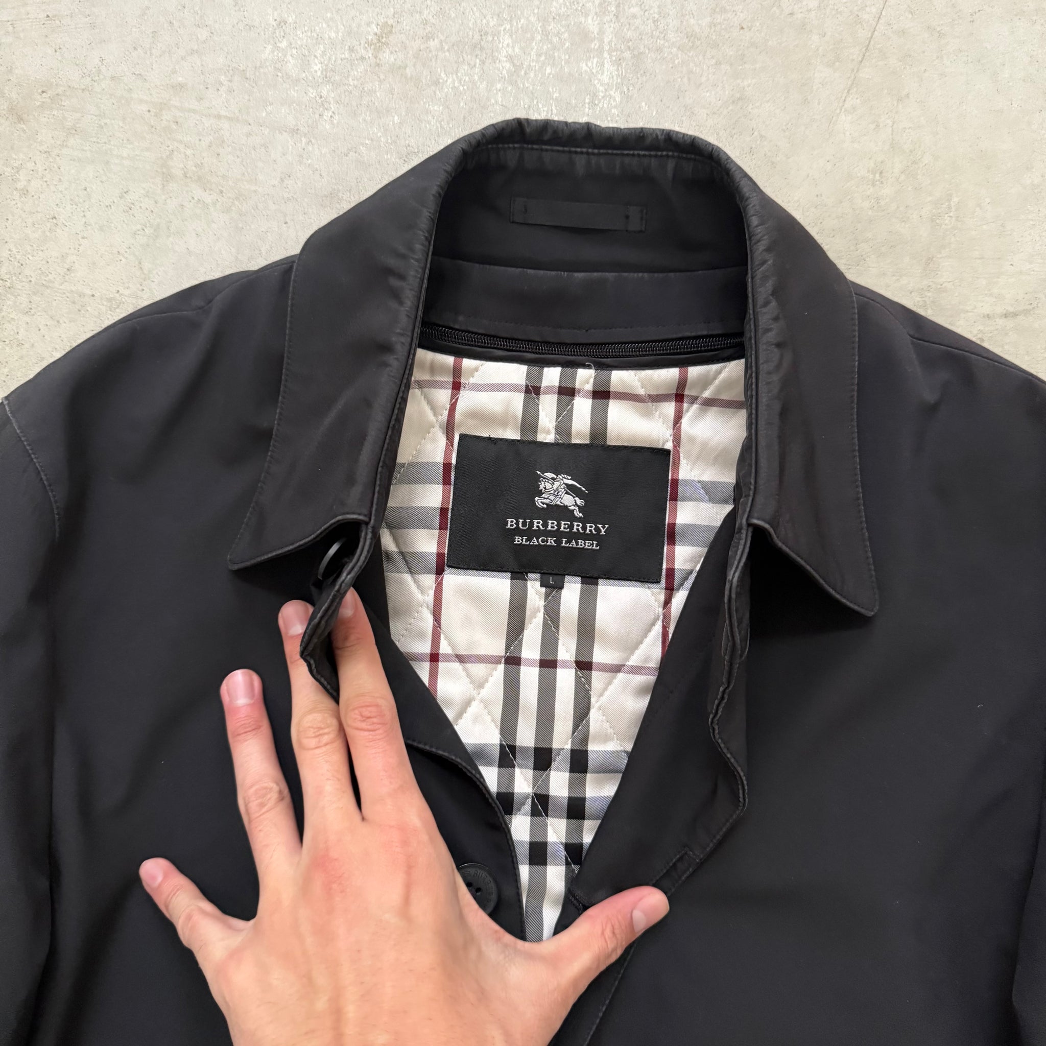 Burberry Black Label Vintage Long Coat (Size L) – Curated by Charbel