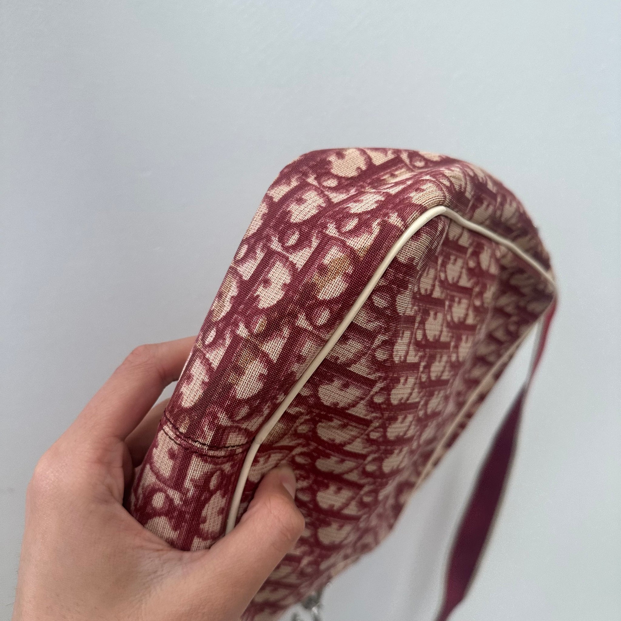 Dior Trotter Monogram Messenger/Crossbody Bag Red