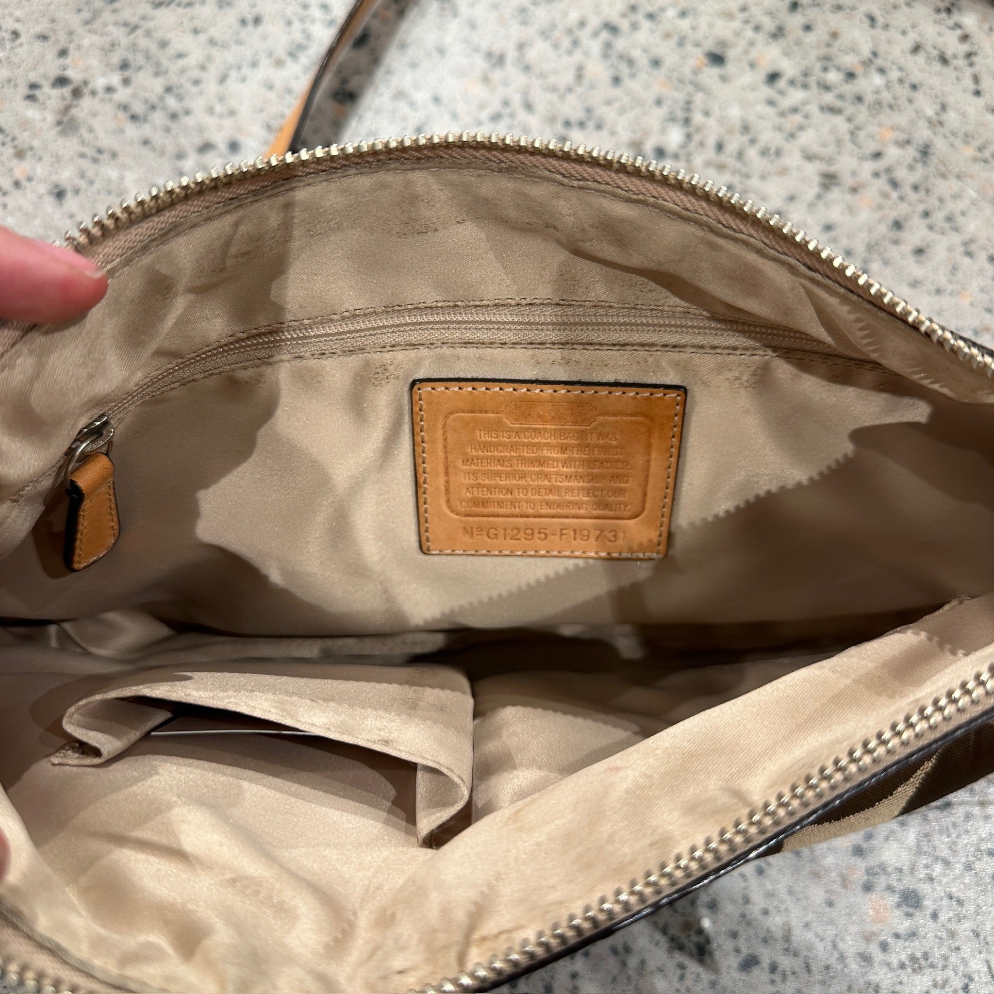 Coach Beige Crossbody Logo Bag