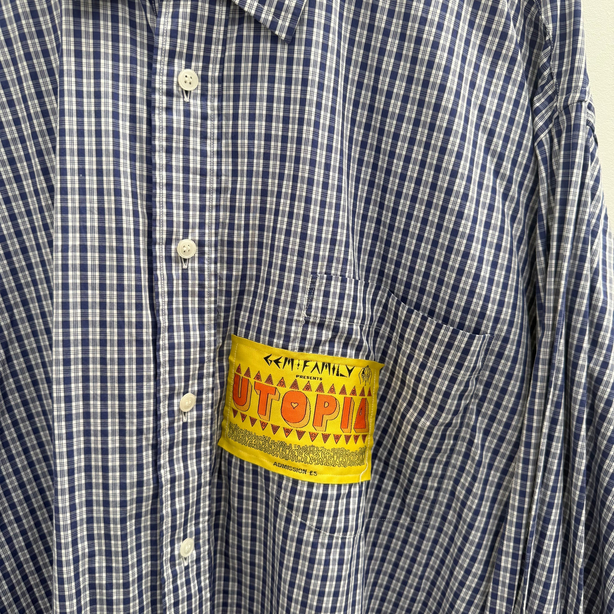 Martine Rose FW18 Boyfriend Utopia Logo Button Shirt (fits L-XL)
