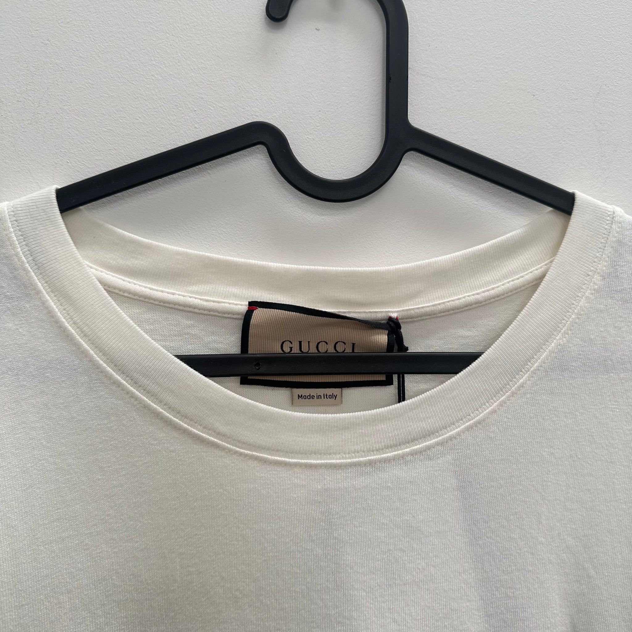 Gucci White Interlocking G Stripe T-Shirt (Size L)