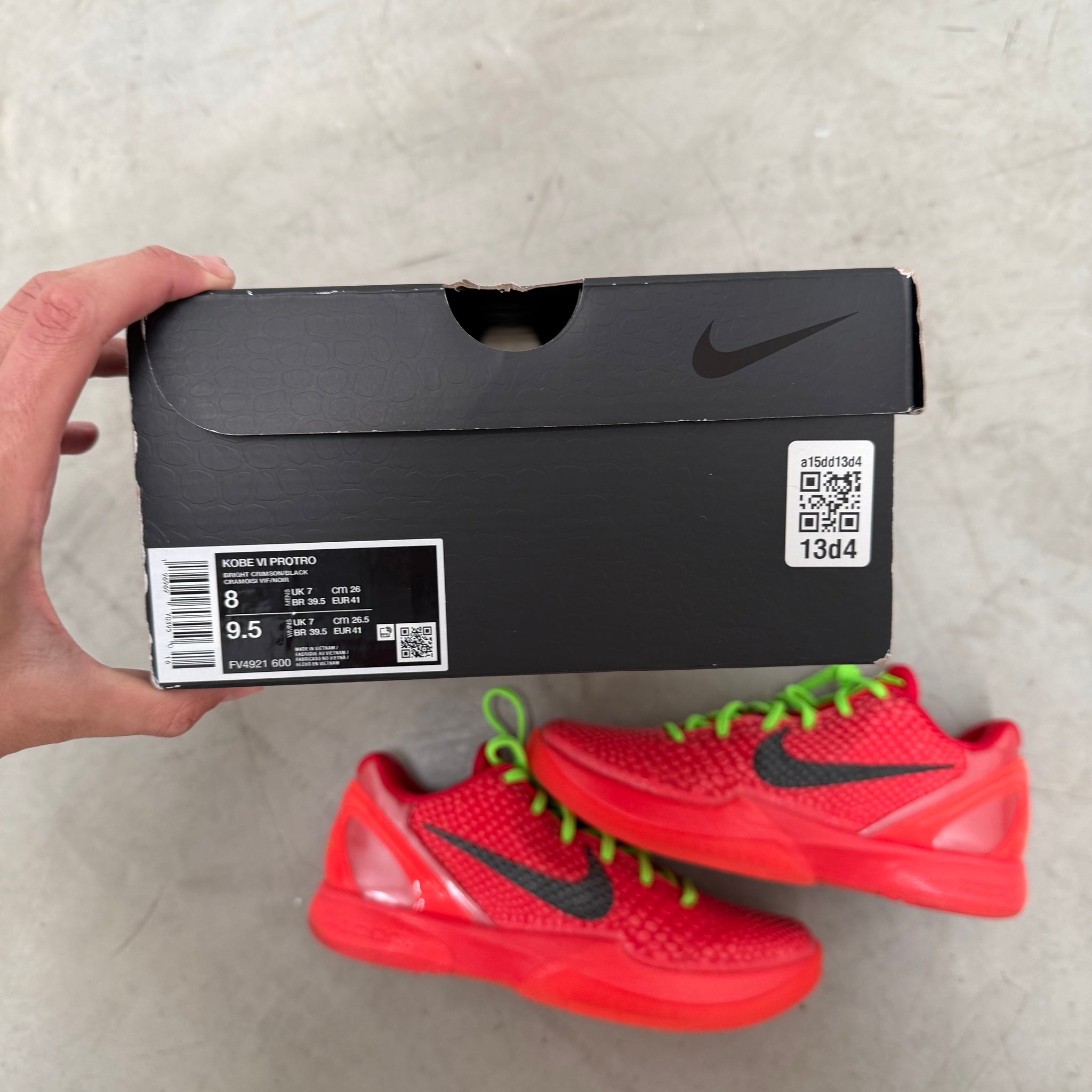 Nike Kobe 6 Reverse Grinch (US8)